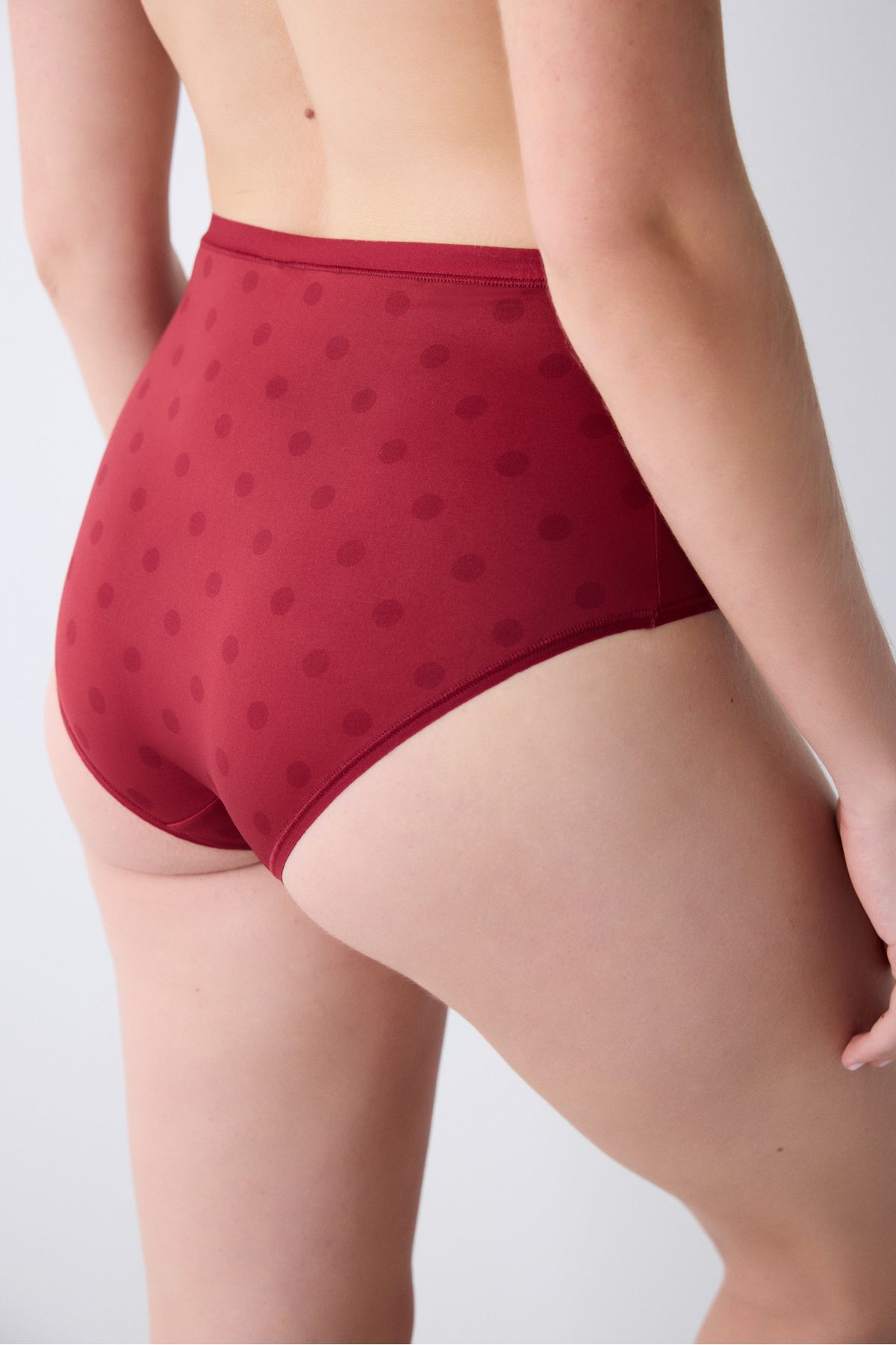 Penti-Nohavičky Essentials Highrise Claret Red slip 4