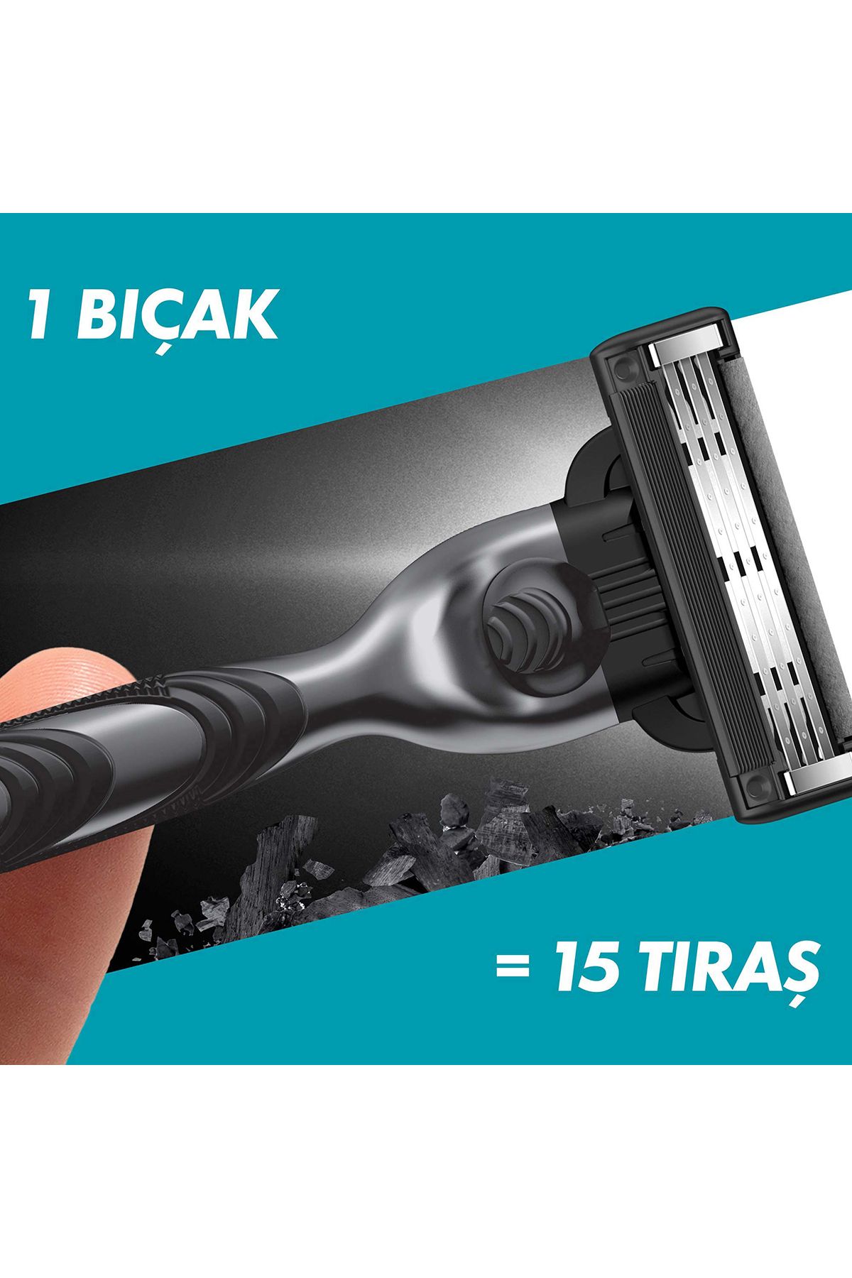 Gillette-Charcoal 2up + Charcoal Series Gel 200ml + Bag 7