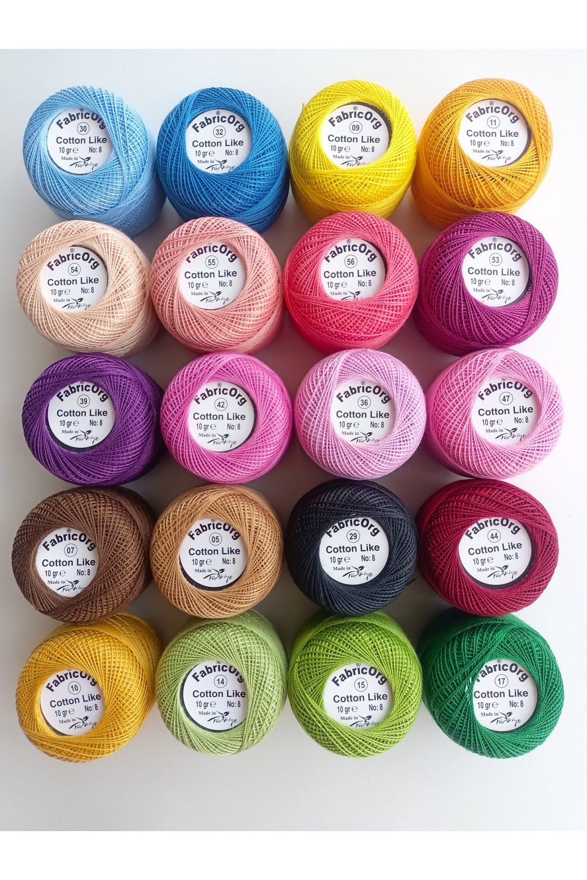 fabricorg Cotton Like Etamin-kanaviçe 20'li Iplik Seti 4 (10 Gr-no.8)