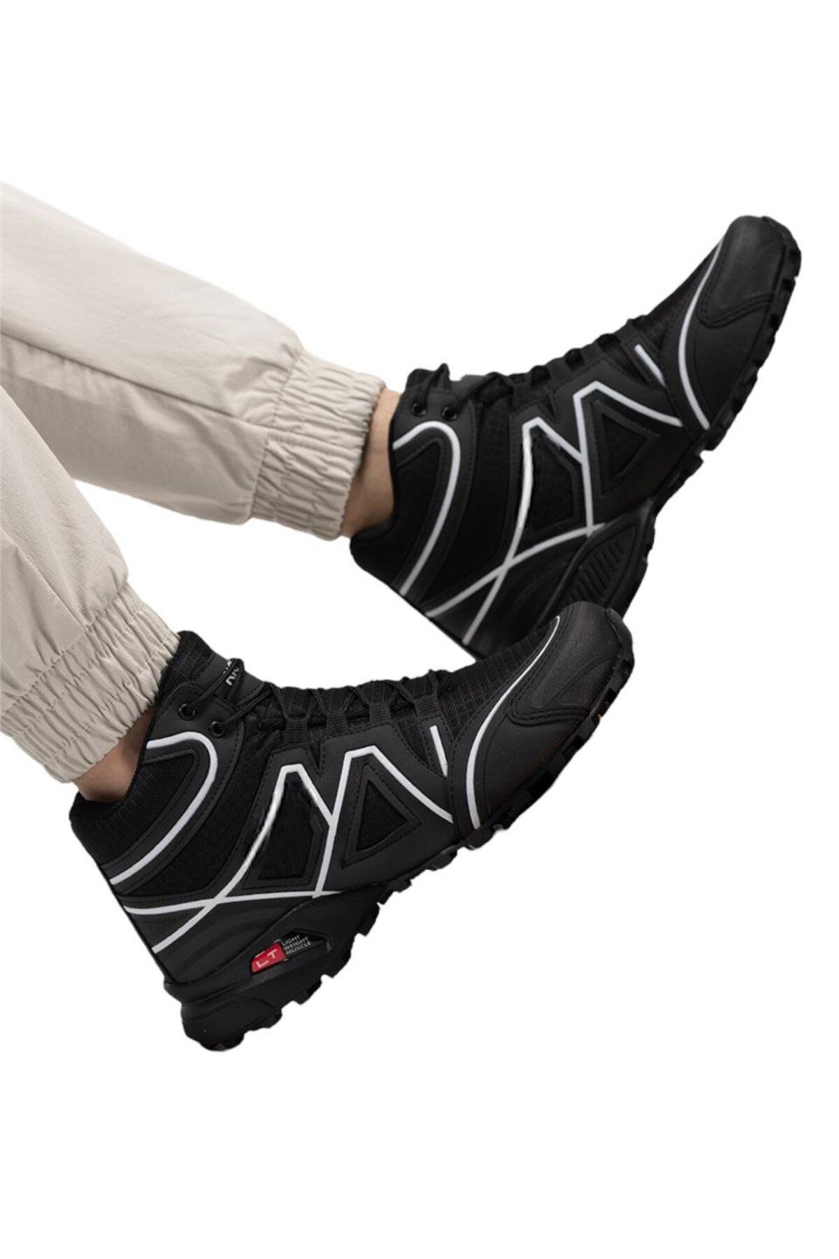 Liger-Trekking Outdoor Men's Boots BLACK - WHITE 4