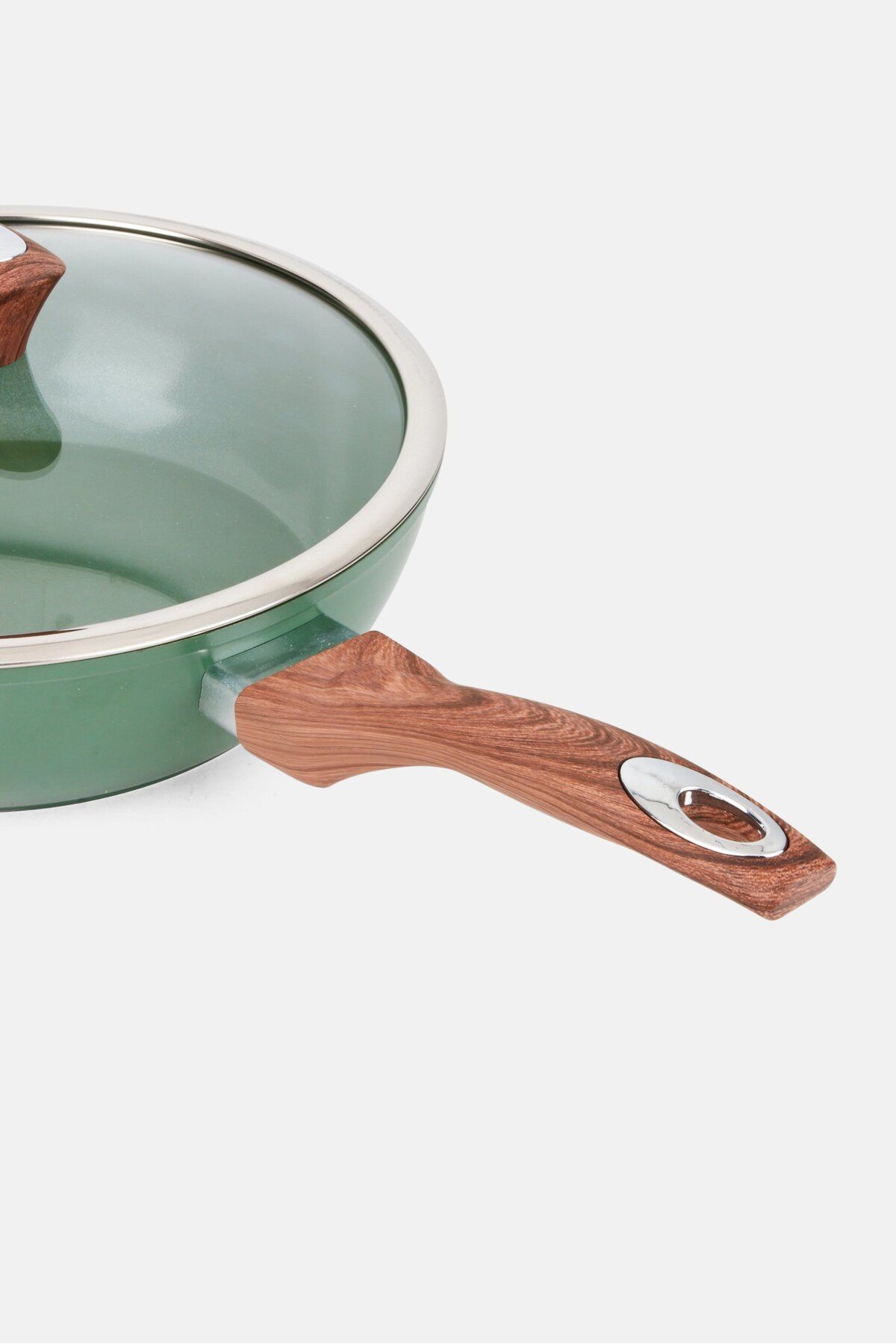 Phantom Chef-11inch Deep Fry Pan With Lid, Green 4