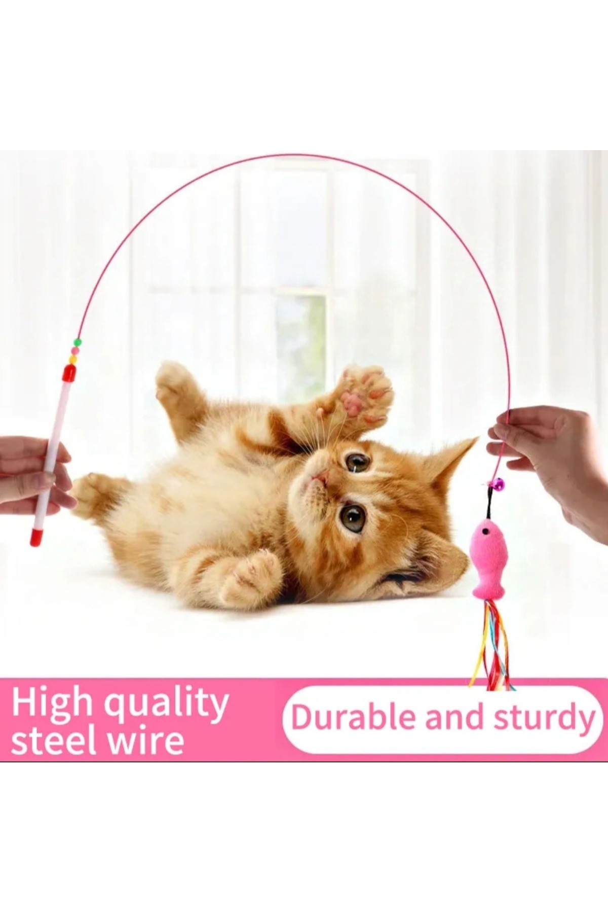 MadPet Balık Uçlu Kedi Oyun Oltası