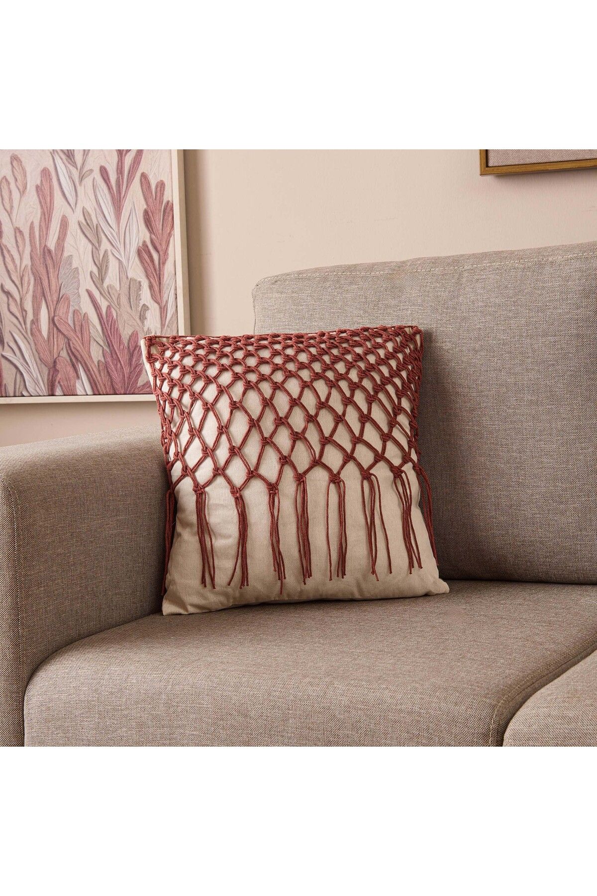 Evidea-Soft Neo Throw Pillow - 42x42 cm BricK Color 1