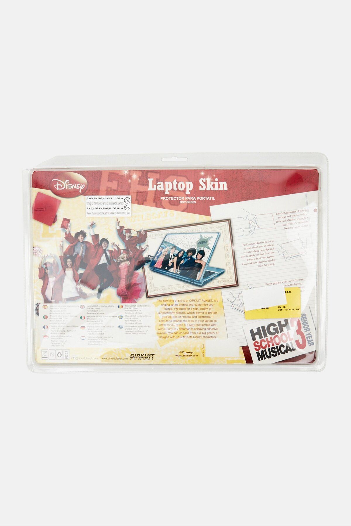 Cirkuit Planet-Disney Laptop Protector Sticker Skin, Red/Off White Combo 3