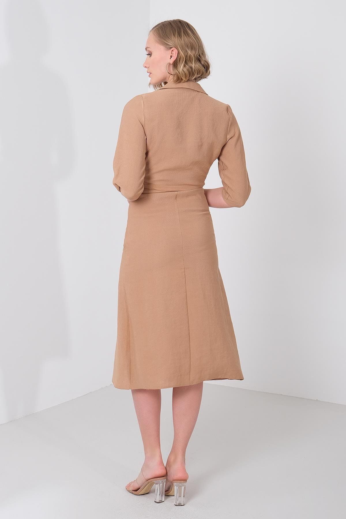 EXPLOSION-Midi Dress with Side Tie Detail 3