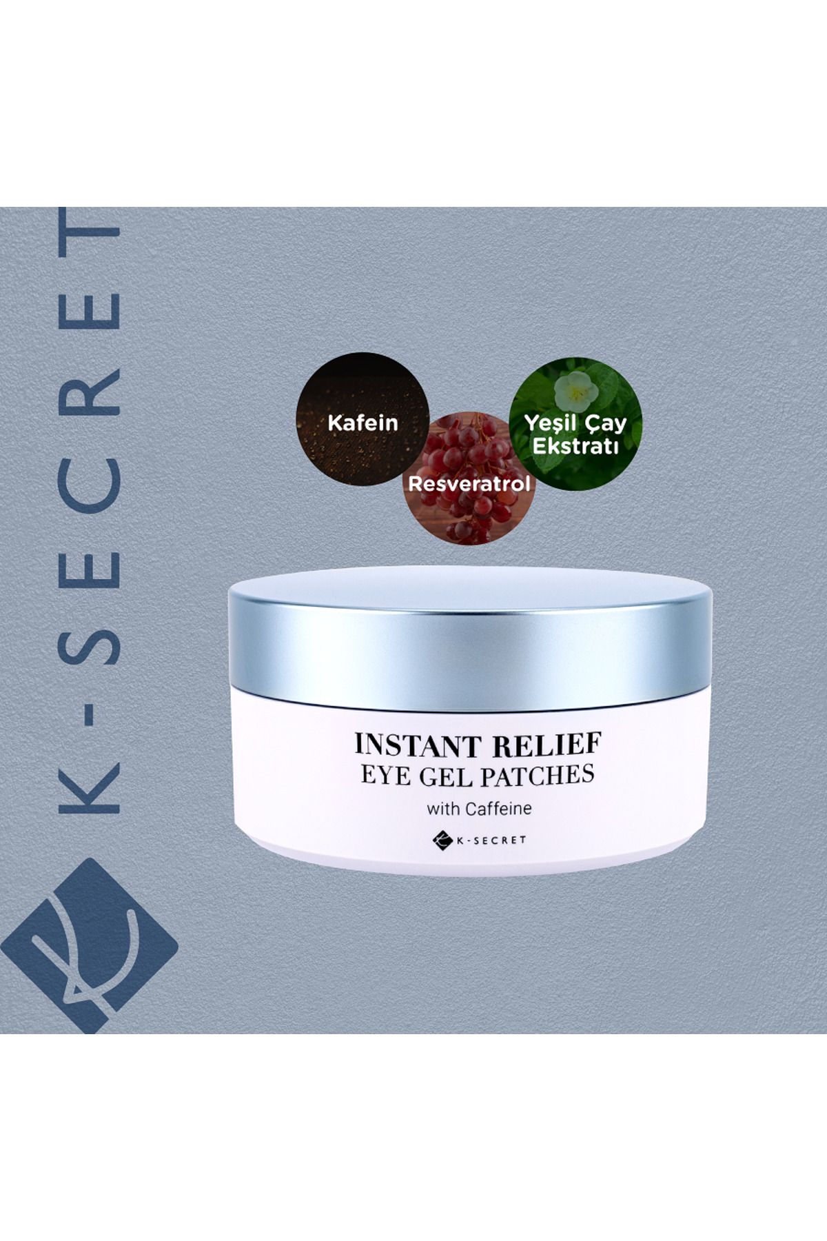 KSECRET Instant Relief Eye Gel Patches (CAFFEINE) 60 adet - Kafein İçeren Göz Altı Maskesi