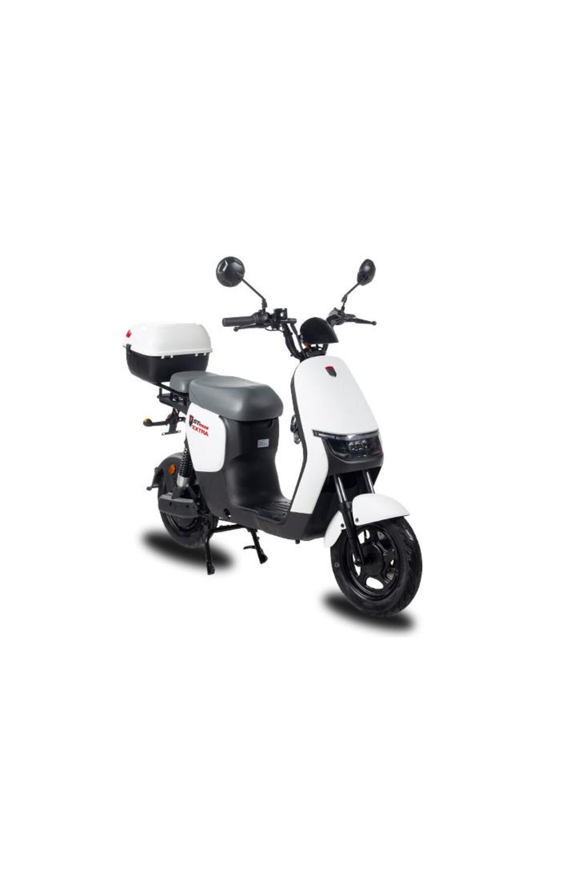 Yerli STMAX EXTRA 2 TEKERLEKLI ELEKTRIKLI MOPED BEYAZ