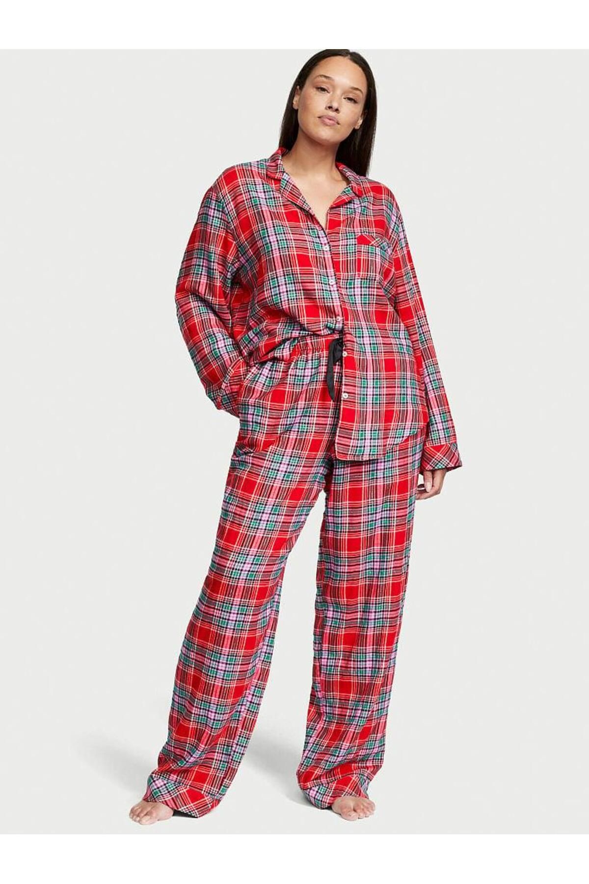 Victoria's Secret-Flannel Long Pajama Set 1