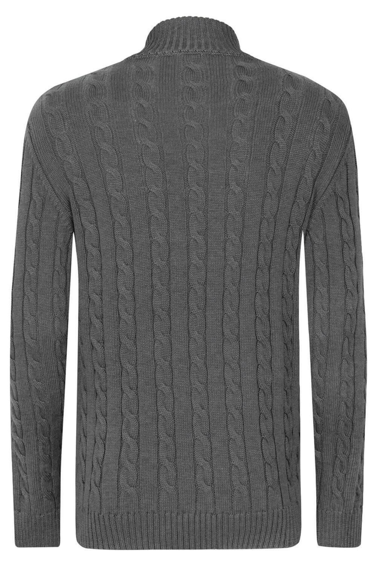 Felix Hardy-Men's Knitted Pattern Half Zipper Sweater 3