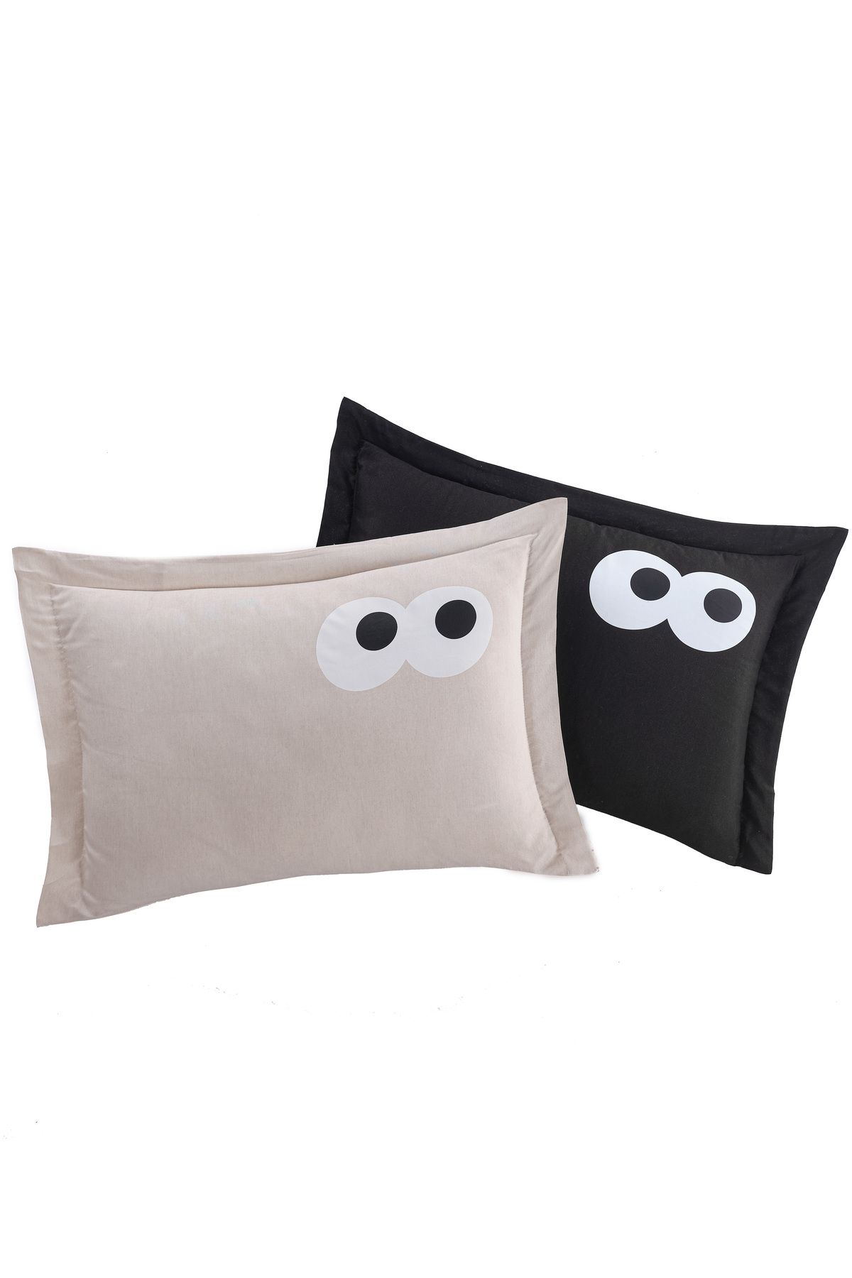 Eponj Home Oxf. Set Haios De 2 Fete De Pernă Negru-maro - One Size
