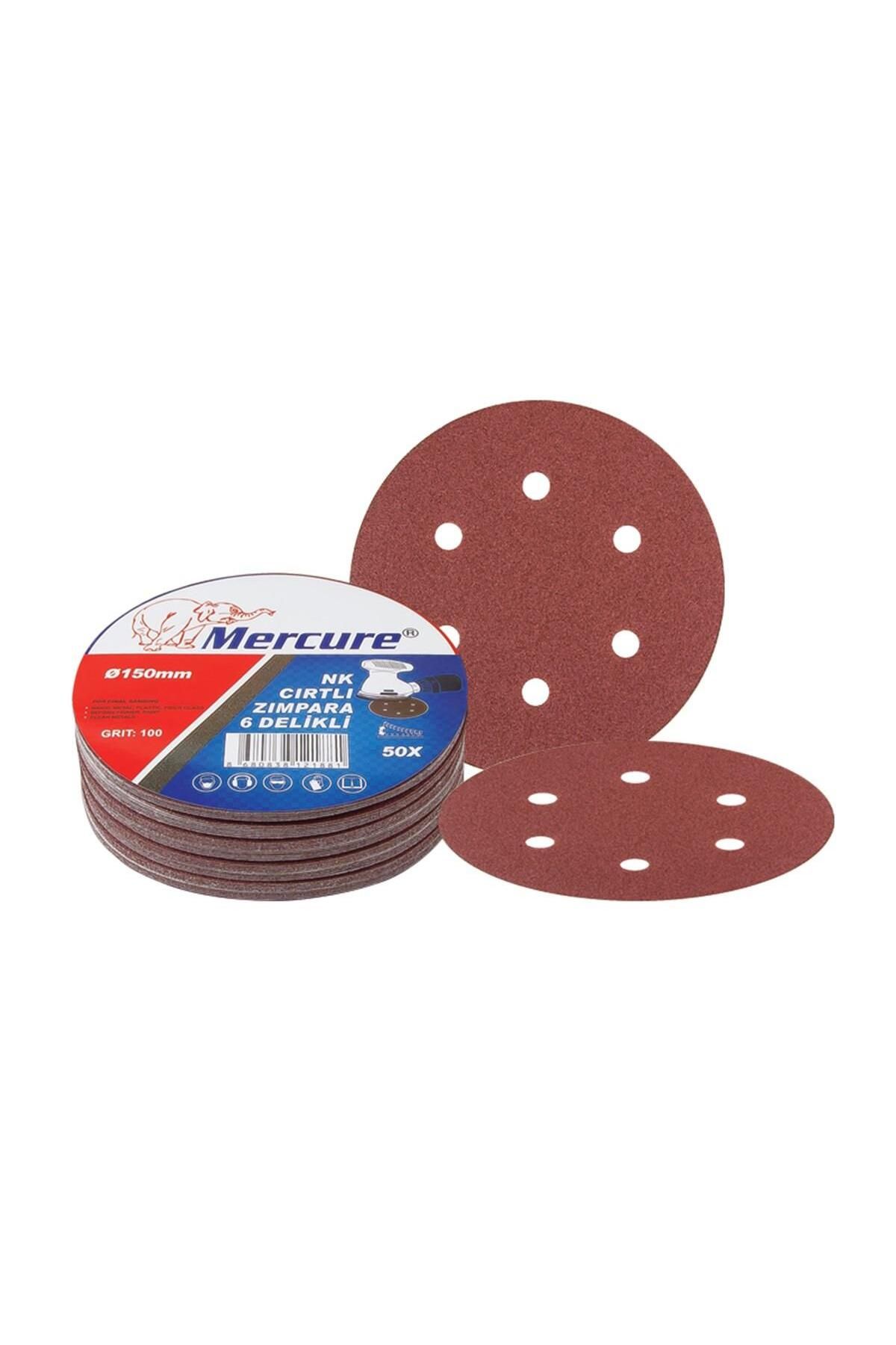 Mercure 150mm 220 KUM DELİKLİ CIRT ZIMPARA 50 ADET