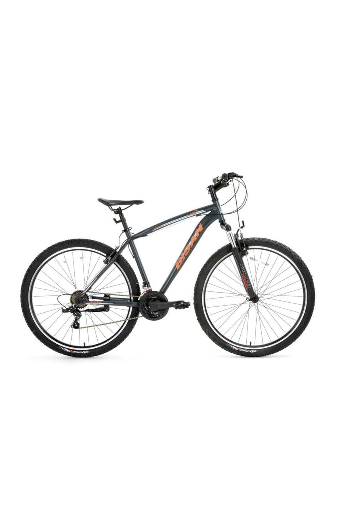 Elioure Erkek Dağ Bisikleti 46cm, V 26 Jant, 21 Vites, Mat Gri Turuncu