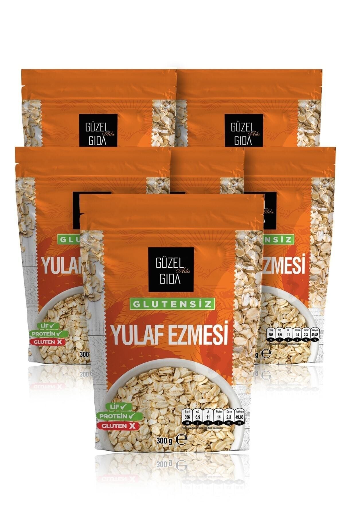 Güzel Ada Gıda Glutensiz Yulaf Ezmesi 300 gr 6 Adet