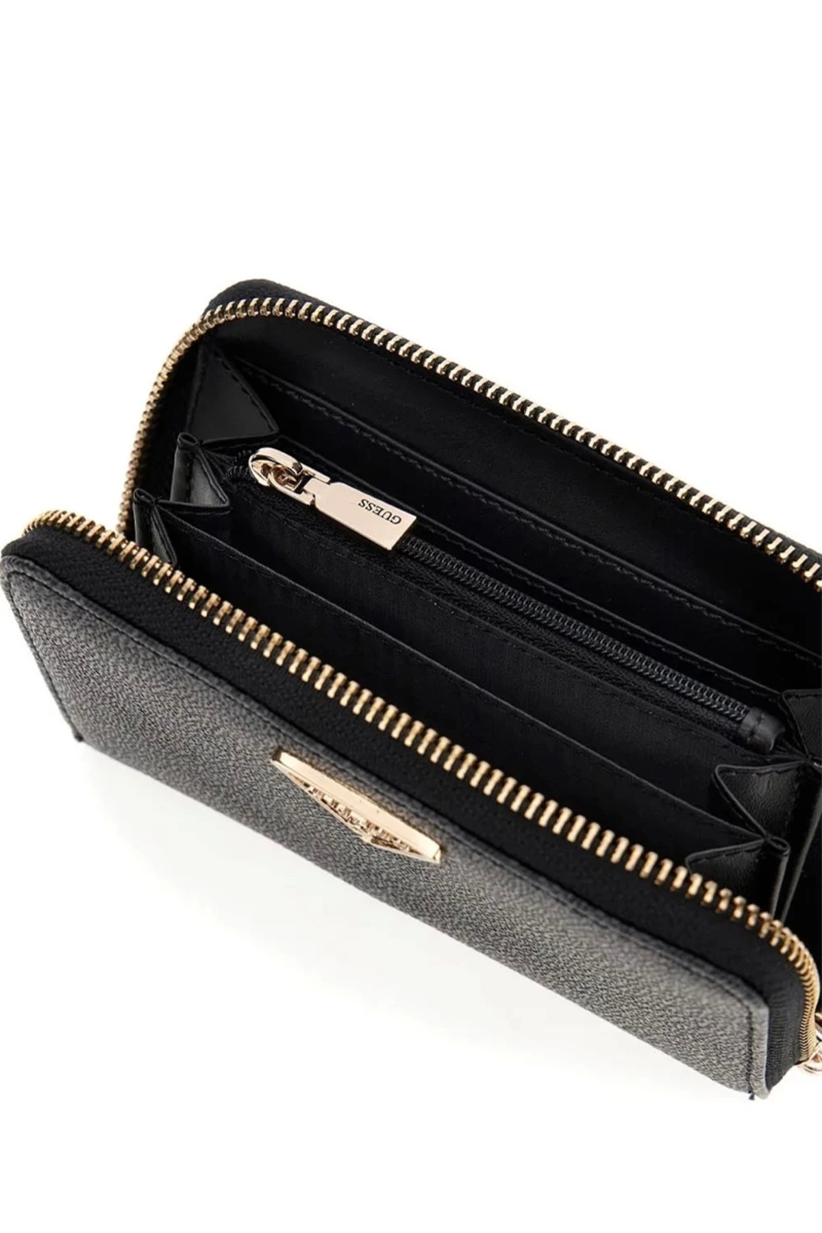 Guess-ECO ERICA SLG MED ZI Portofel antracit pentru femei SWSG9510140-CLO 3