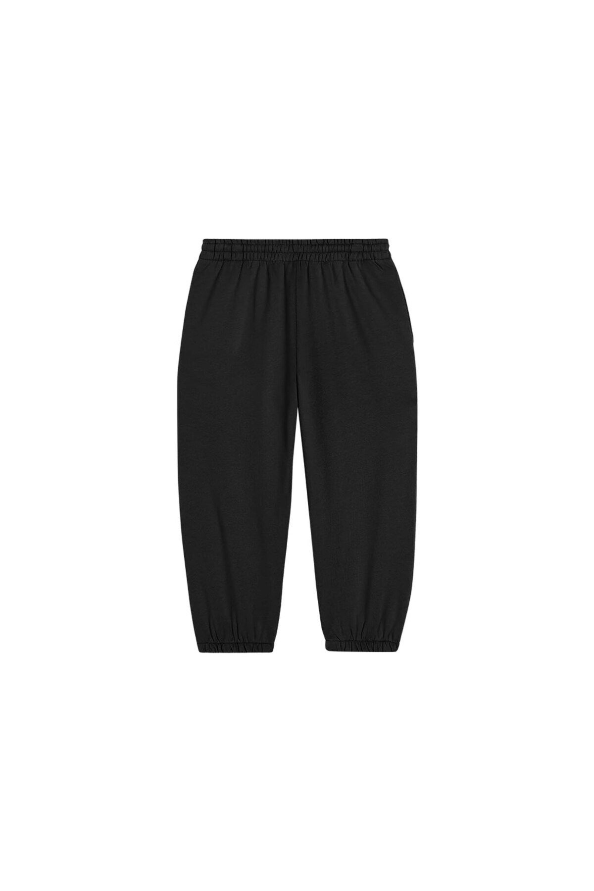 The Champ Clothing-Talie elastică, picior elastic, bumbac, respirabil, concept natural, Jogger, potrivire obișnuită, trening negru pentru copii 4