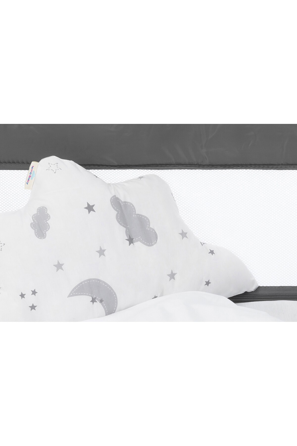 Genel Markalar Lüks Park Yatak Bebek 6 Parça Uyku Seti - Gri Bulut ve Ay fotoğrafı 3 (önizleme)