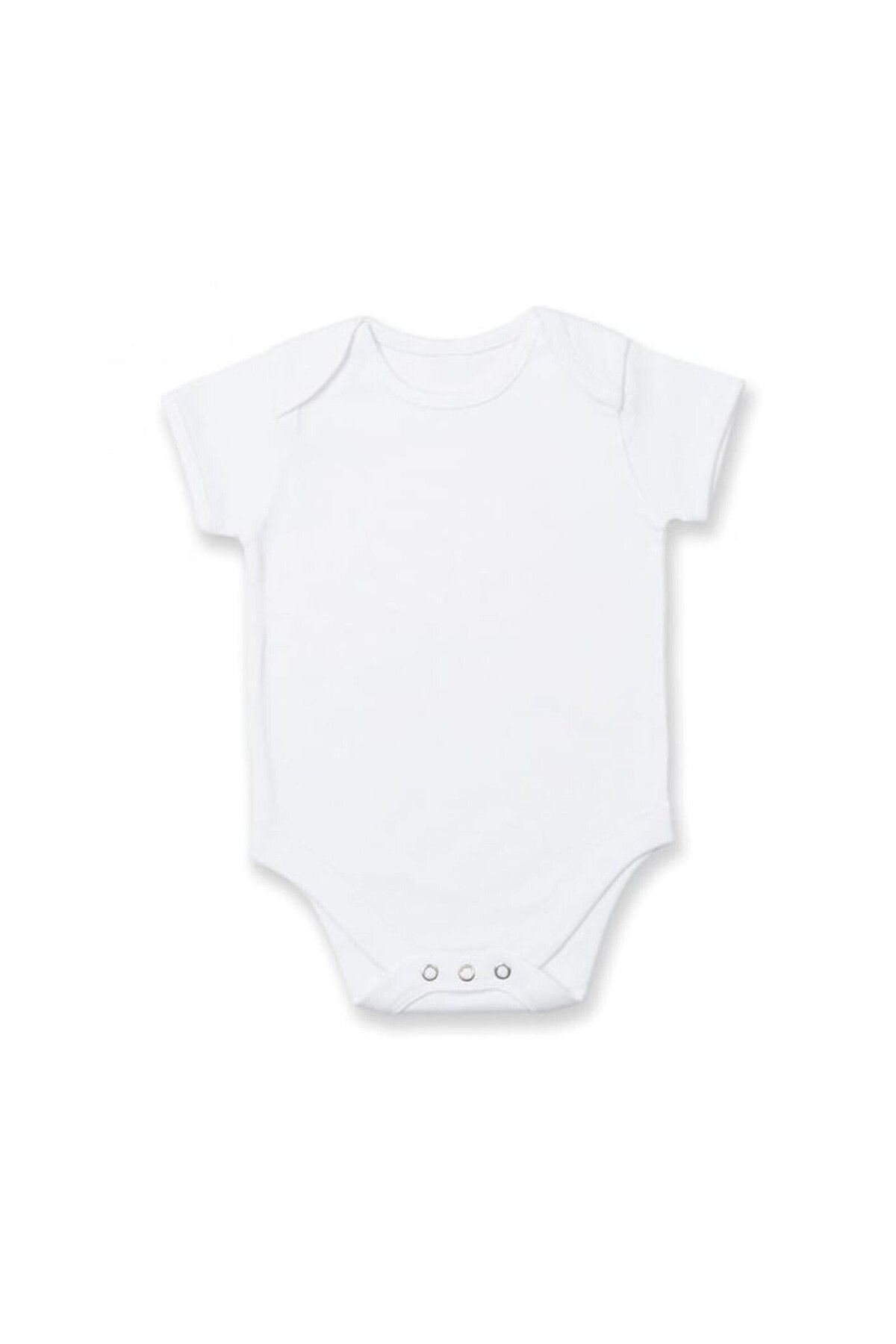 Sema Baby ASFSTORE Sema Baby Prematüre Yarım Kol Penye Çıtçıtlı Badi - Beyaz