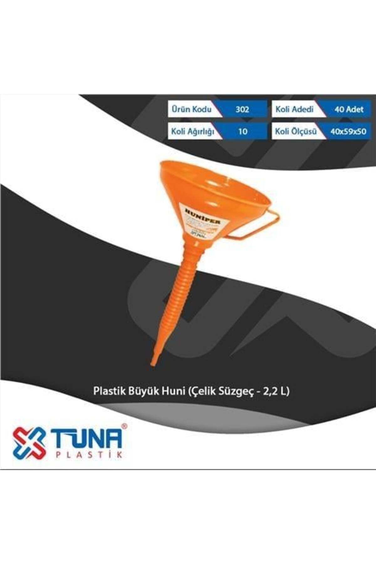 Tuna 302 PLASTİK HUNİ 2,2 LT