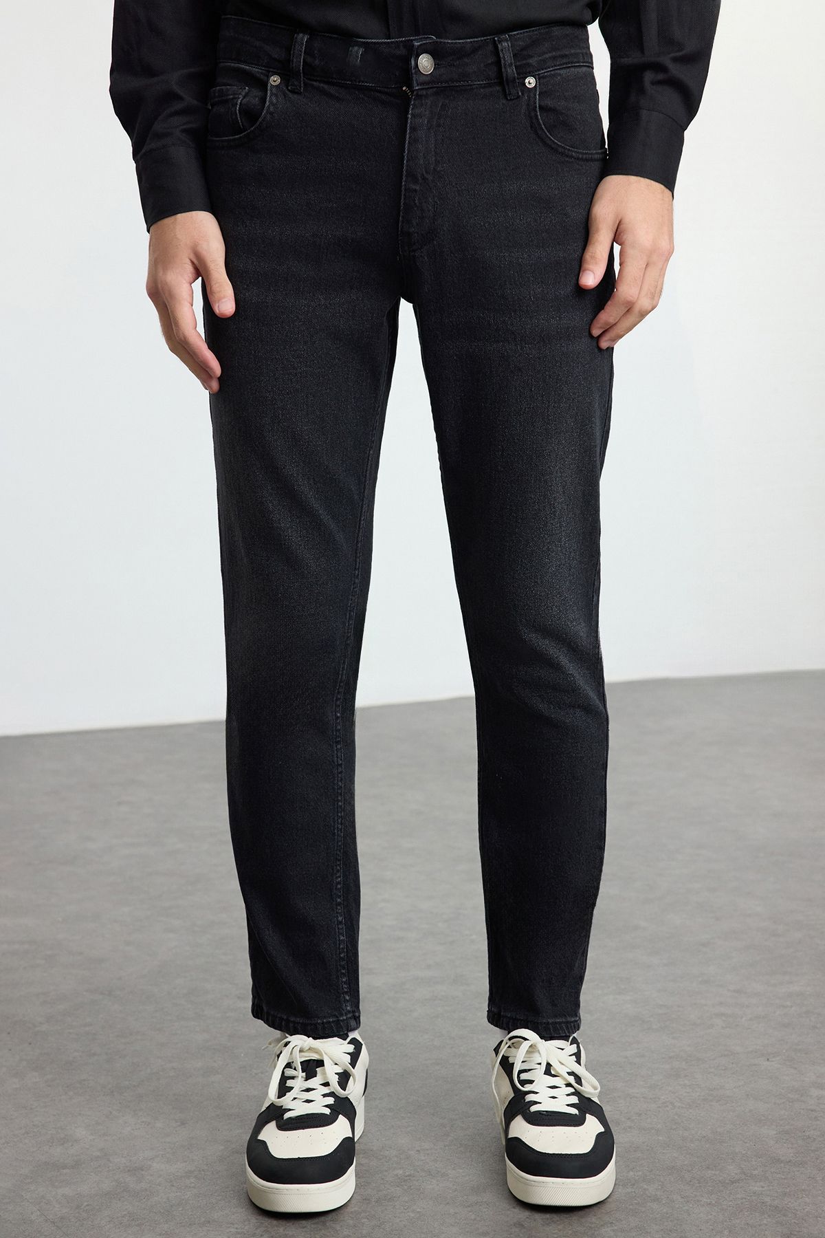 Trendyol Collection-Černé džíny Relax Fit Denim Jeans - Pánské džíny Tmnaw25Je00009 3