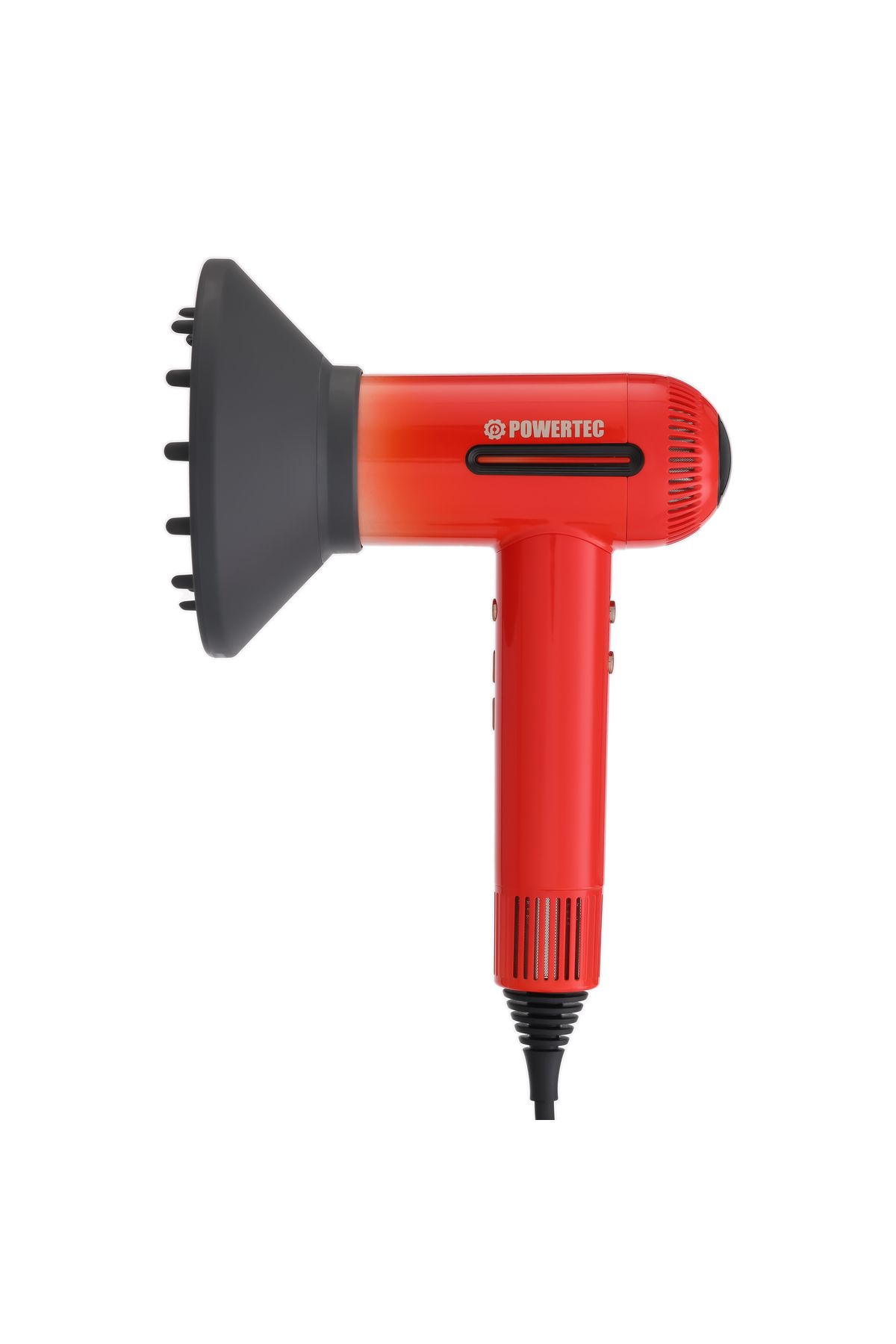 سشوار قرمز برقی دستگاه ضربه دیجیتال پلاسما Delux Tr 2222 پاورتچ  Powertec