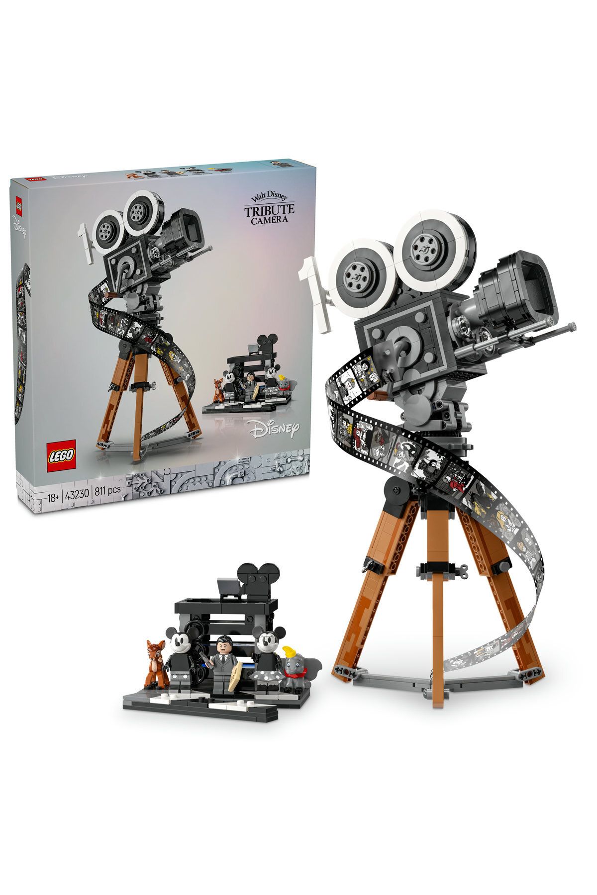 LEGO ® │ Disney Walt Disney Hatırası Kamera 43230 - 18+ Model Yapım Seti (811 Parça)