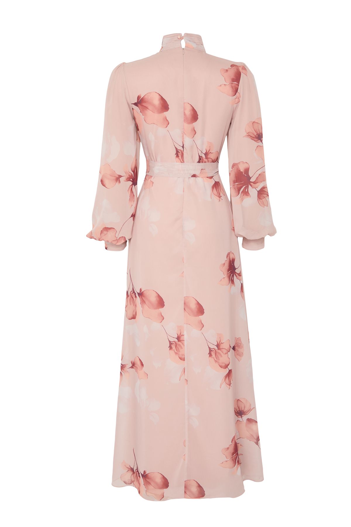 Trendyol Modest-X AI Powder Blumendruck-Kleid mit Gürtel TCTAW25EB00125 7