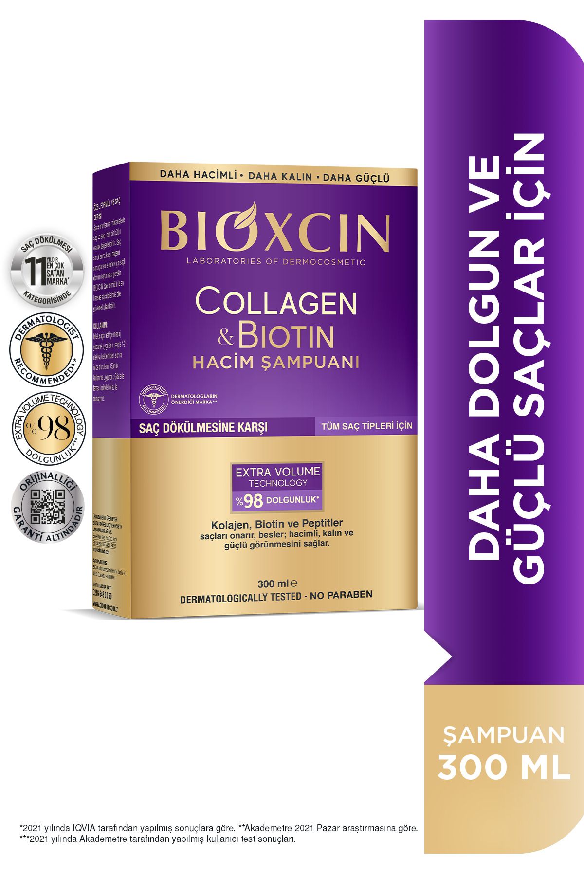 shampoing en plus de 300 m colagène biotin minces et lisses