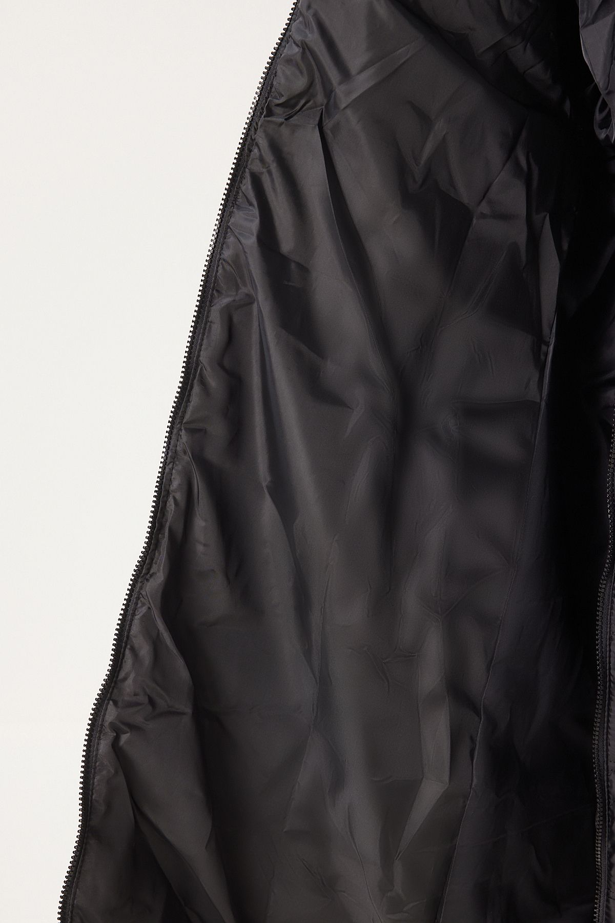 Happiness İstanbul-Schwarze, ärmellose Pufferweste mit Kapuze für Damen DD01010 6