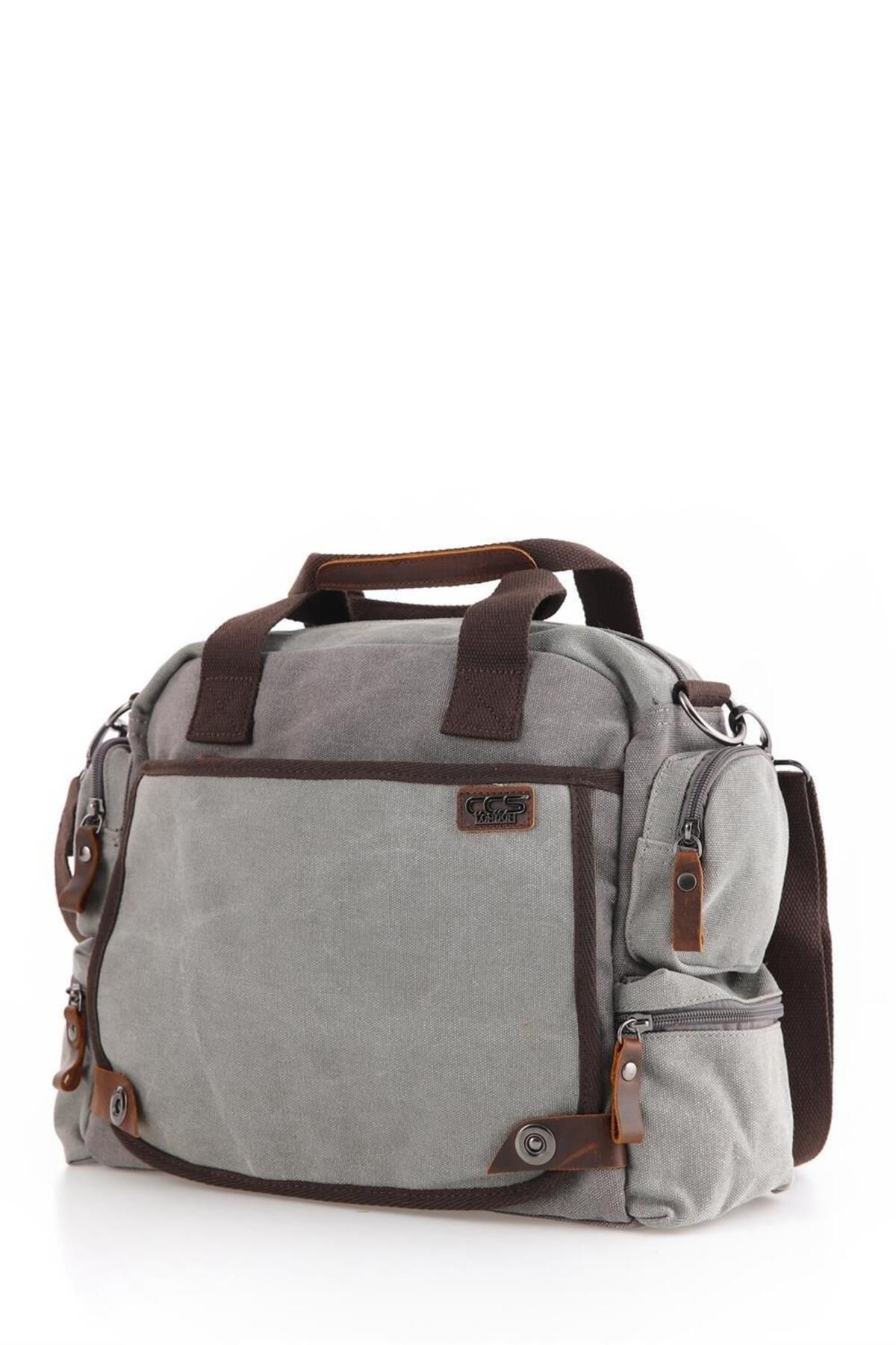 ÇÇS-Gray Ççs Canvas Handbag 2