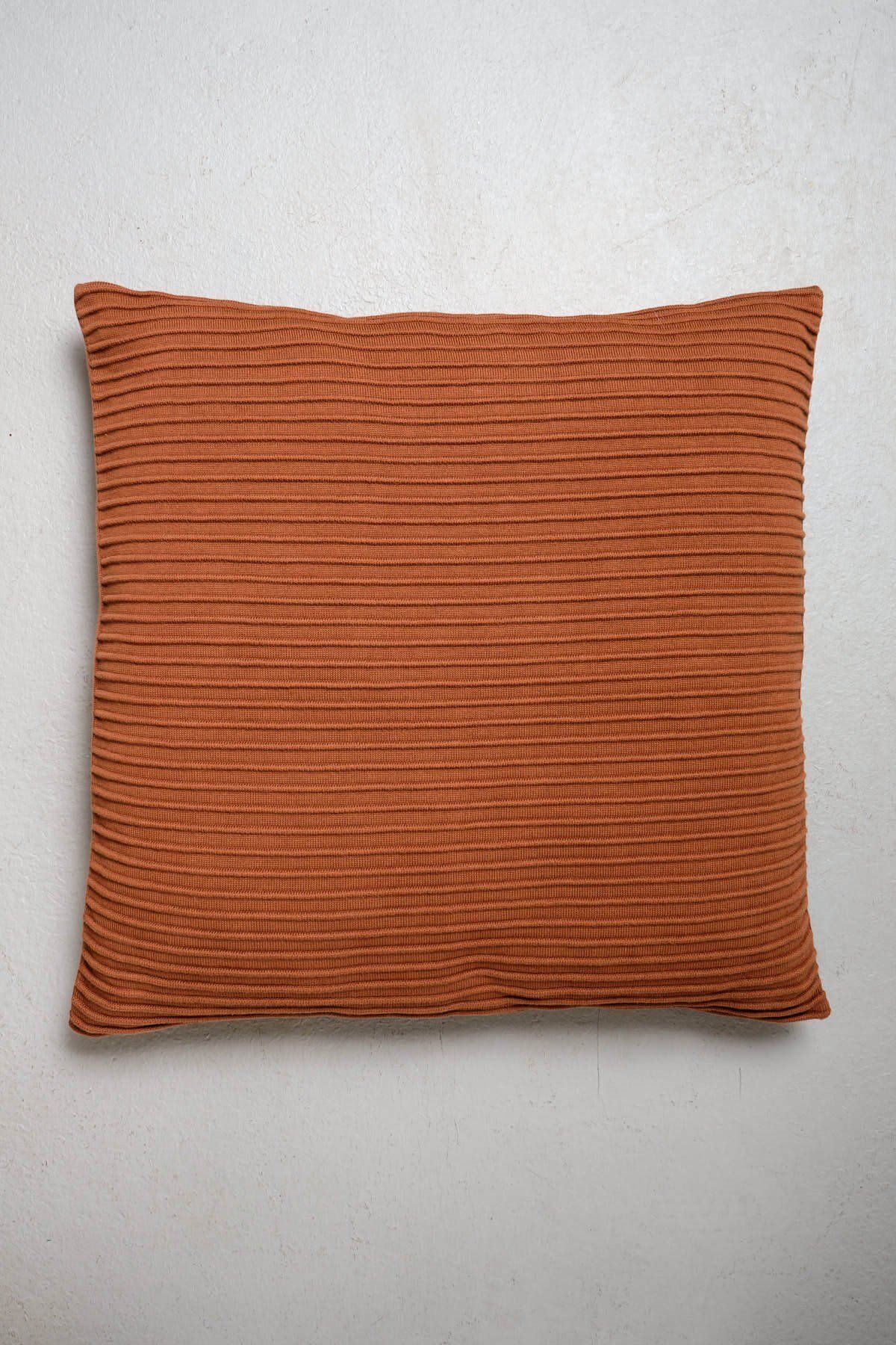 Peraluna-Free Pillow 100% Organic Cotton Knitwear Pillow Case 60X60 cm - Brown 1