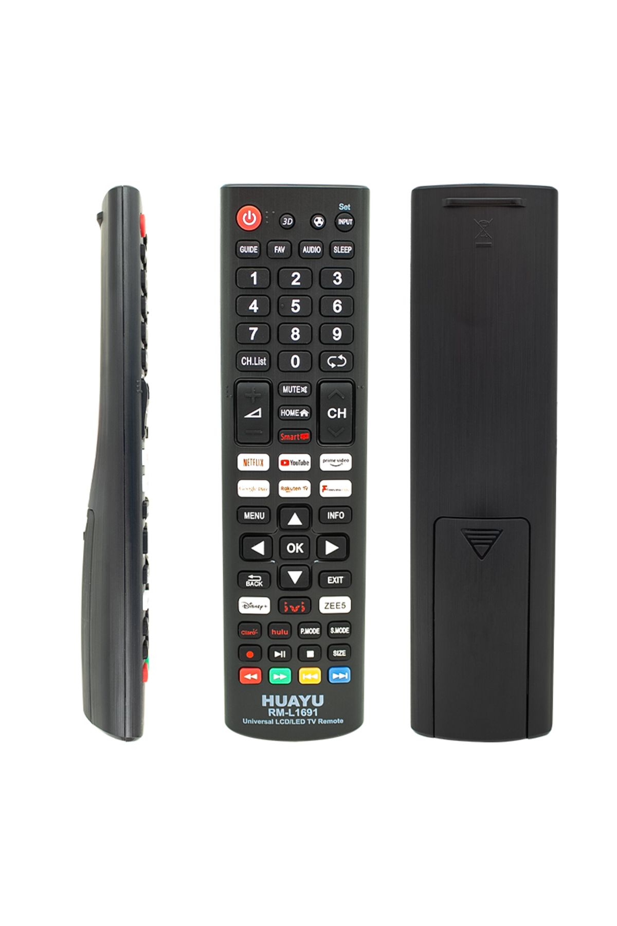 Kapamarka HUAYU KL RM-L1691 NETFLIX-YOUTUBE-GOOGLE PLAY TUŞLU UNIVERSAL LCD LED TV KUMANDA