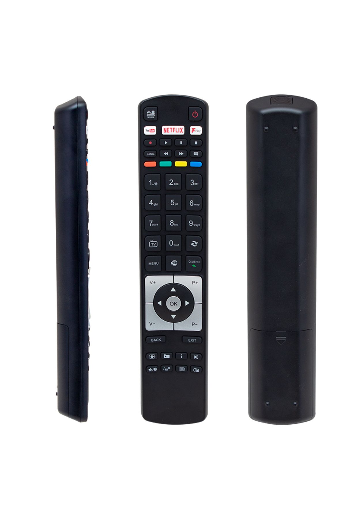Kapamarka VESTEL RC 5118F BLACK FPLAY NETFLİX-YOUTUBE-PLAY TUŞLU LCD-LED TV KUMANDA