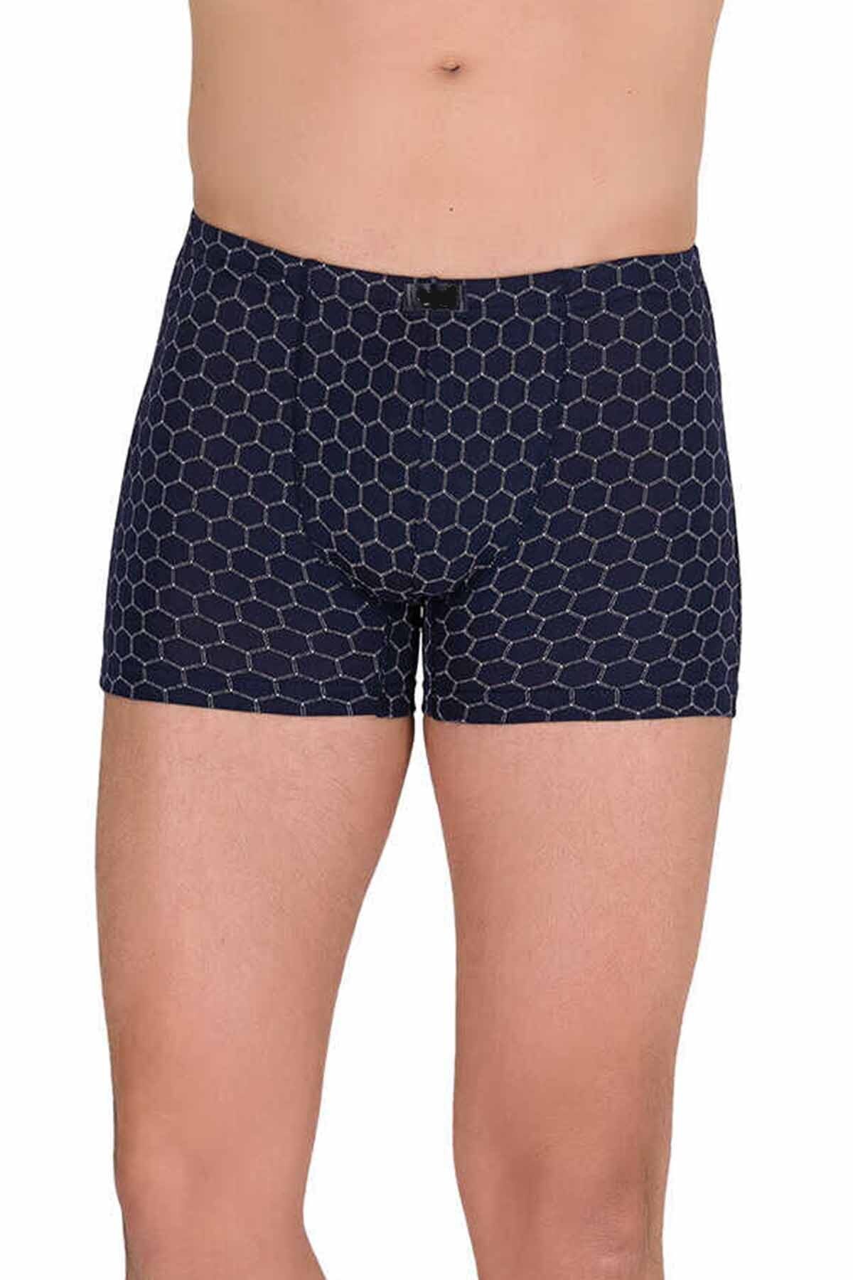 Nurum E Tİcaret İnce Lastikli Sıkmayan Kumaşlı Modal Erkek Boxer Desen-1 4497B