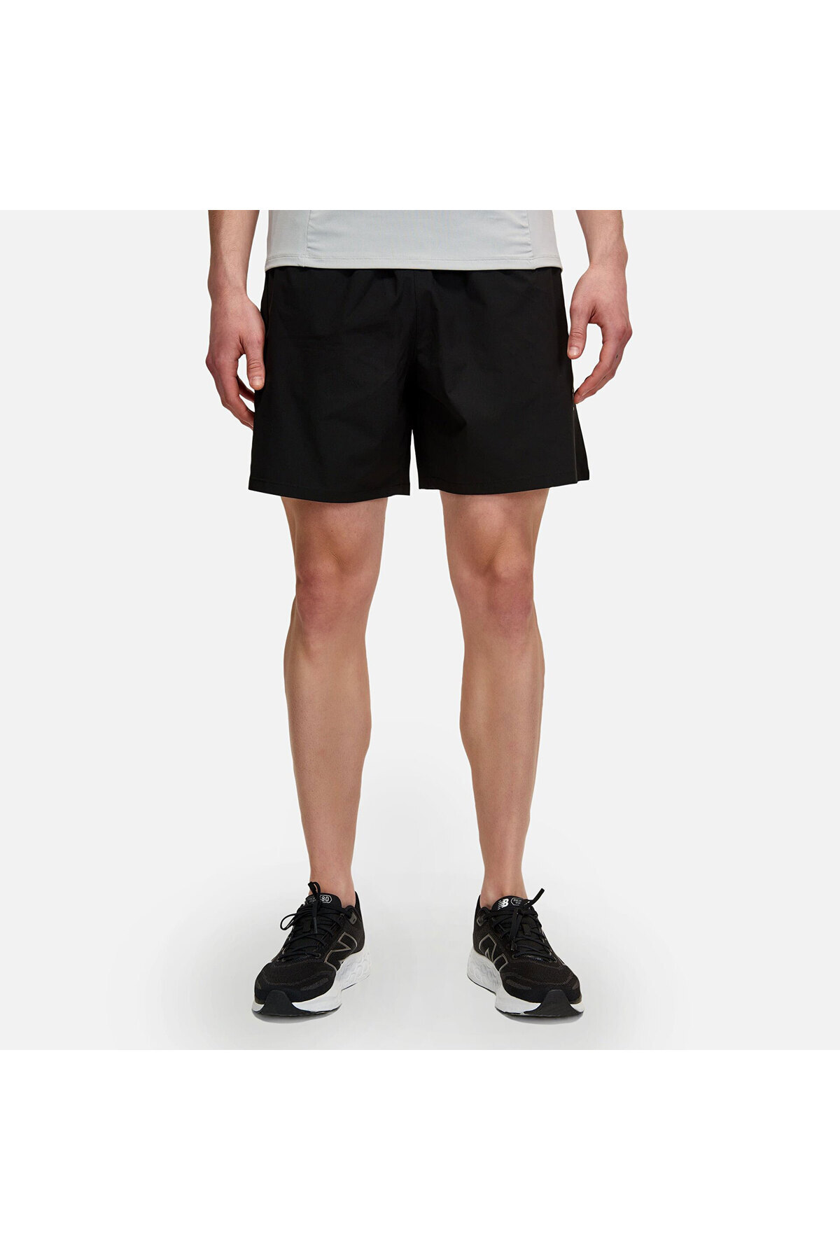 شلوارک مردانه مدل Lifestyle مشکی MNS1438-BK نیو بالانس شورت ورزشی New Balance