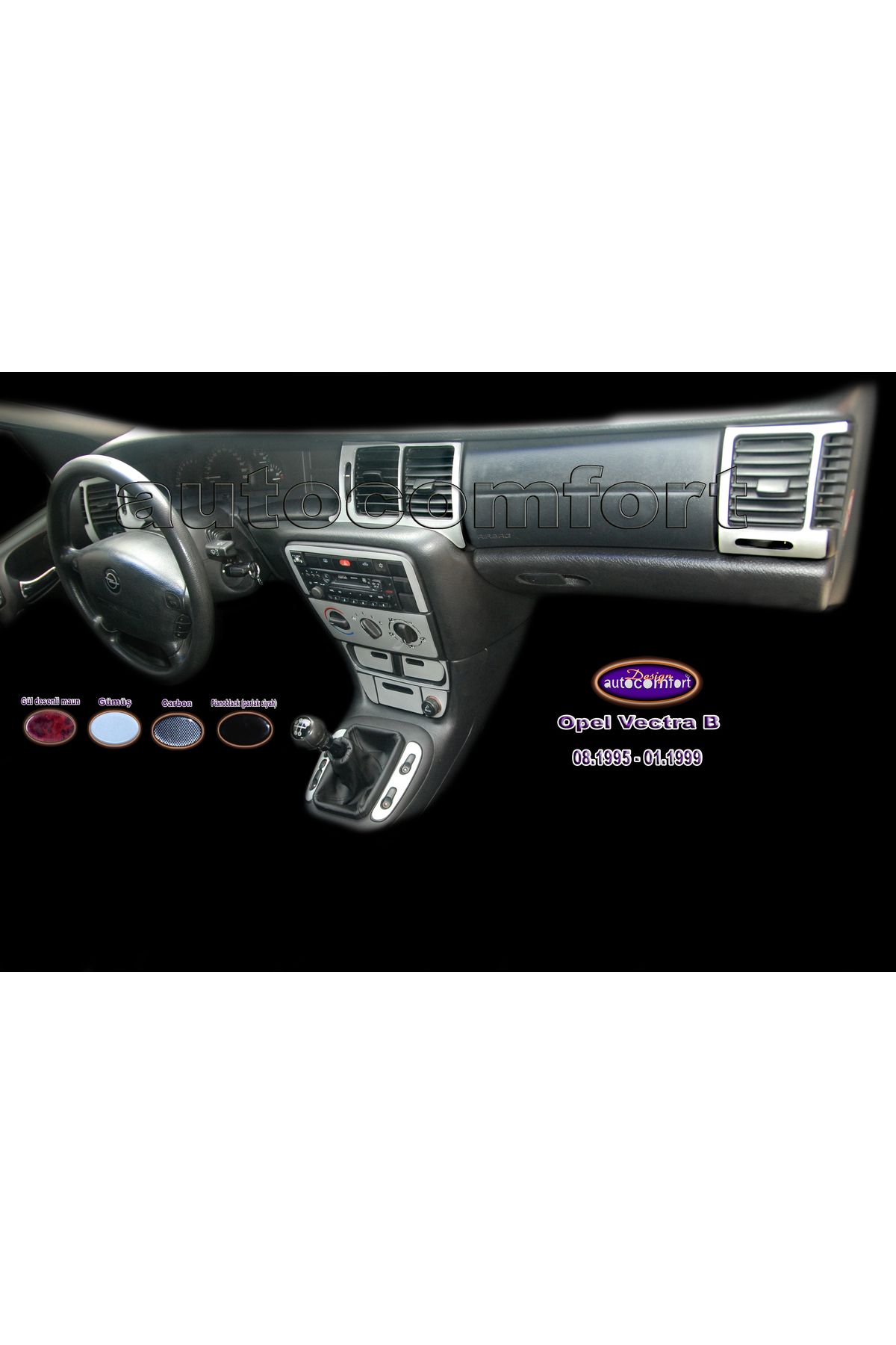 ODAC TUNING-Opel Vectra B Silver Gray Color - Glove Box, Console and Trim Set 4