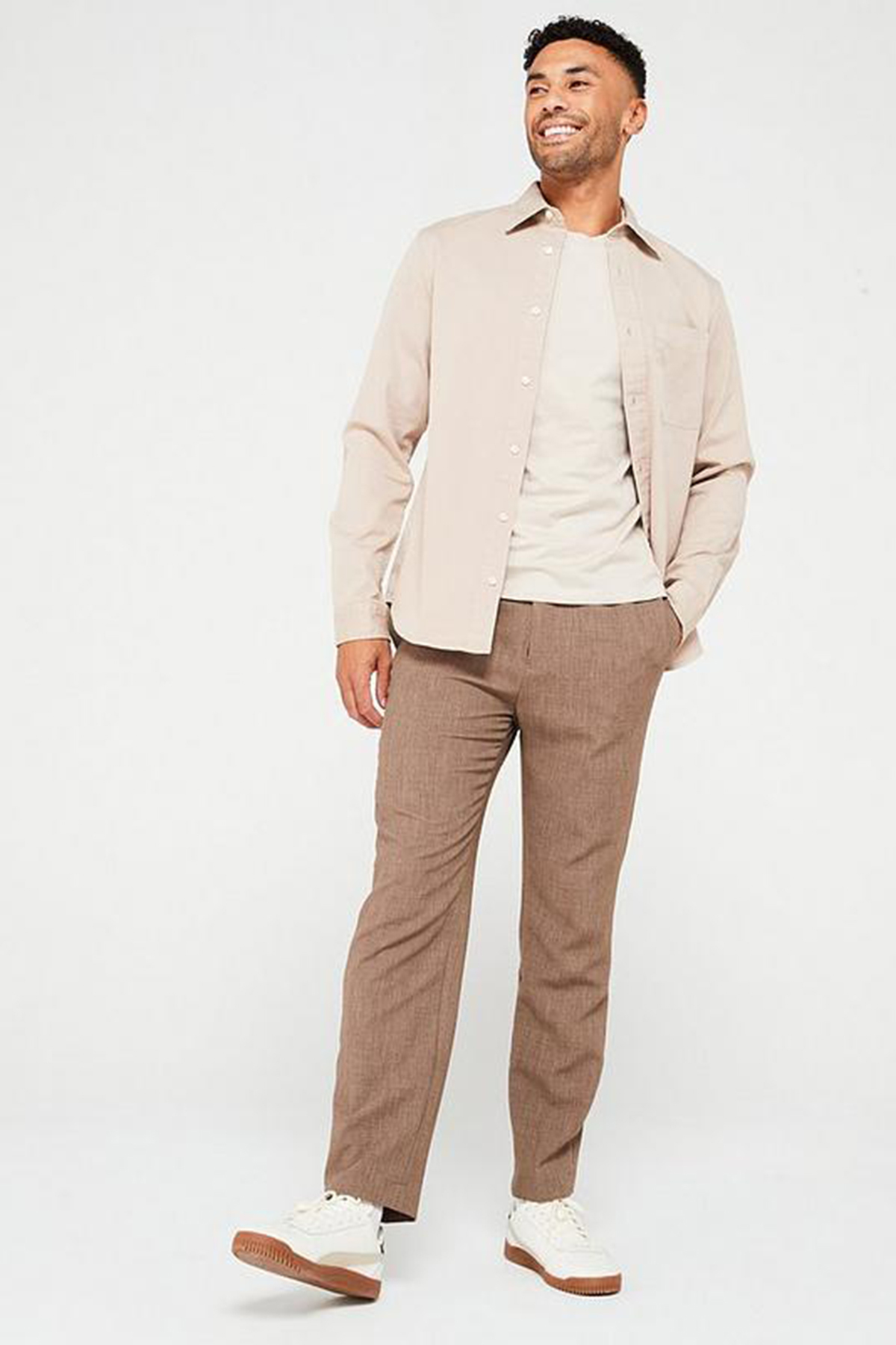 پیراهن مردانه آستین بلند | جک اند جونز Jack & Jones 12265753-BEJ - تصویر 5
