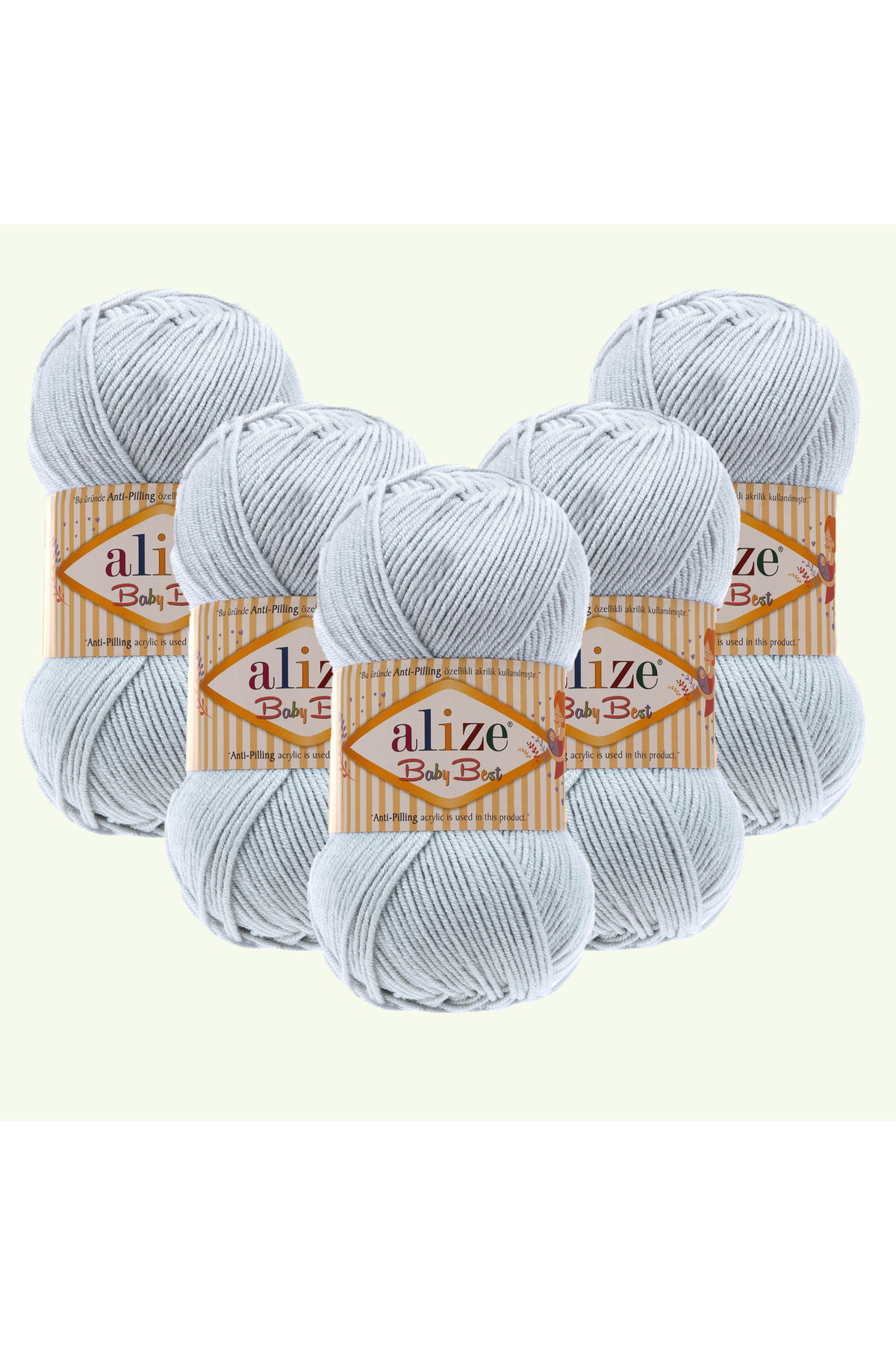 Baby Best 5 Pcs Baby Rope 10% Bamboo Antipiling 224 Ice Blue