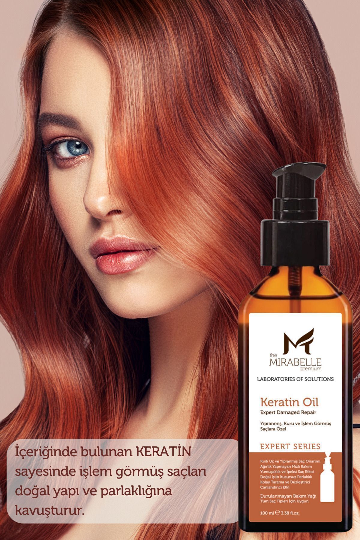 The Mirabelle Premium Yoğun Keratin, Onarıcı Ve Güçlendirici Durulanmayan Bakım Yağı 100 Ml-6