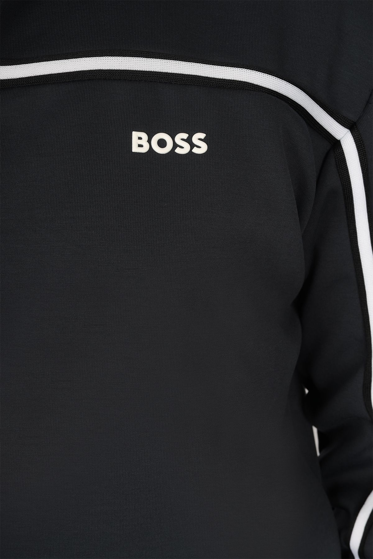 سویشرت مردانه آستین بلند با آرم برند آقایان پیراهن آبی دریایی 50523896 402 BOSS