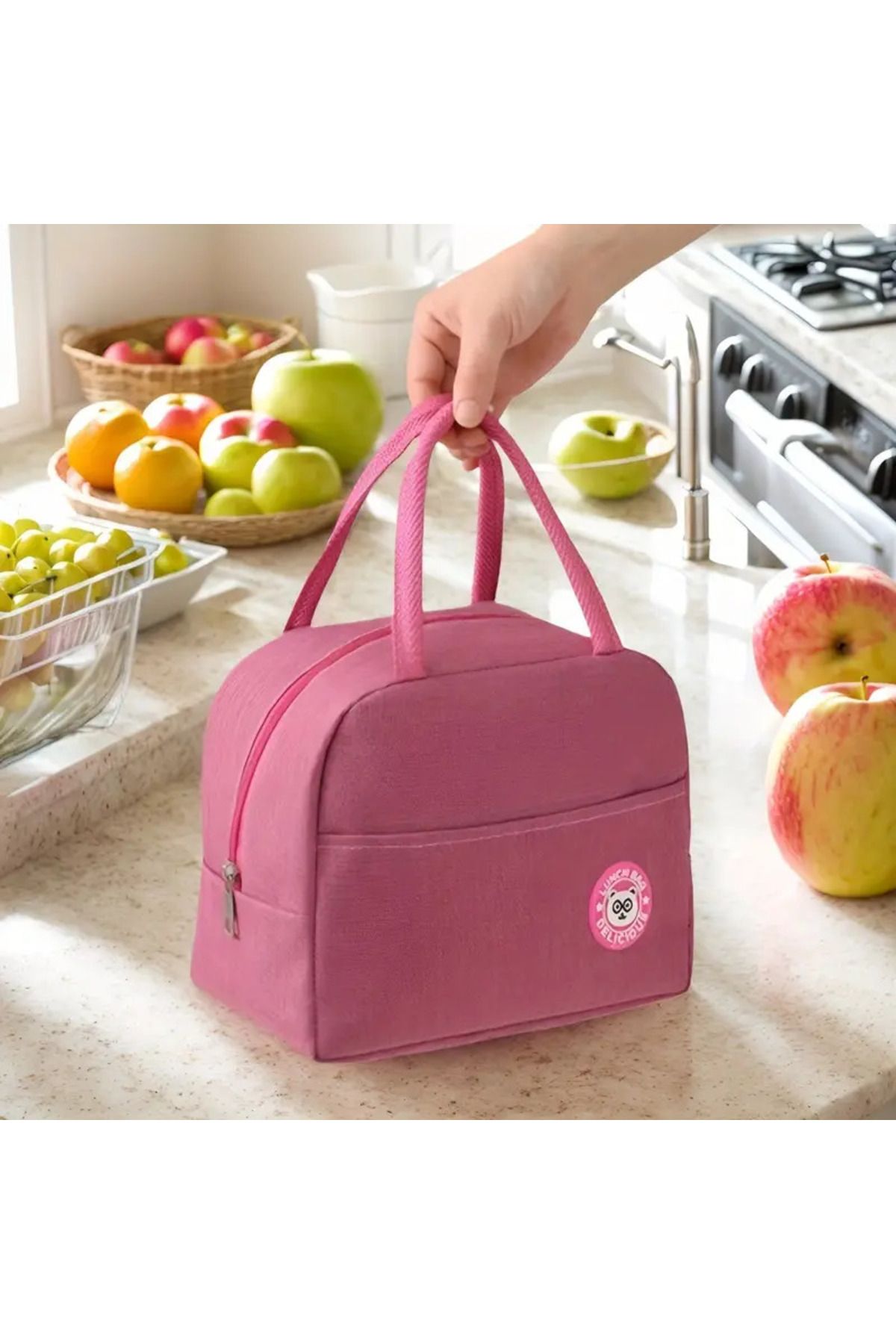 BGSignature-Waterproof Thermal Food & Lunch Bag - Insulated That Provides Warm & Cold Protection - Pink 2