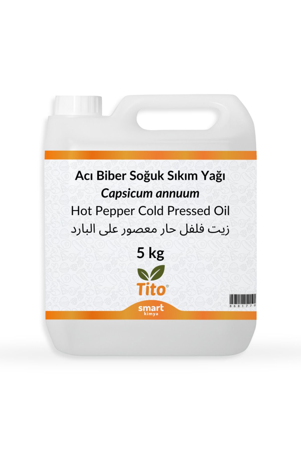 tito Acı Biber Soğuk Sıkım Yağı Capsicum annuum 5 kg