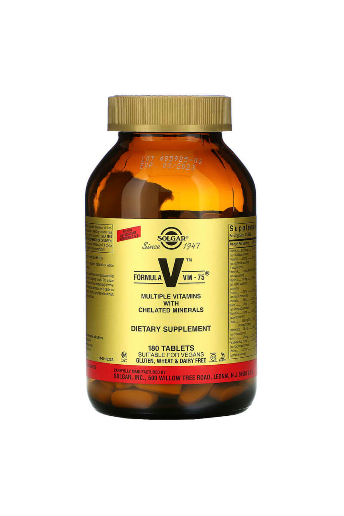 Solgar-Formula Vm-75, 180 Tablets 1