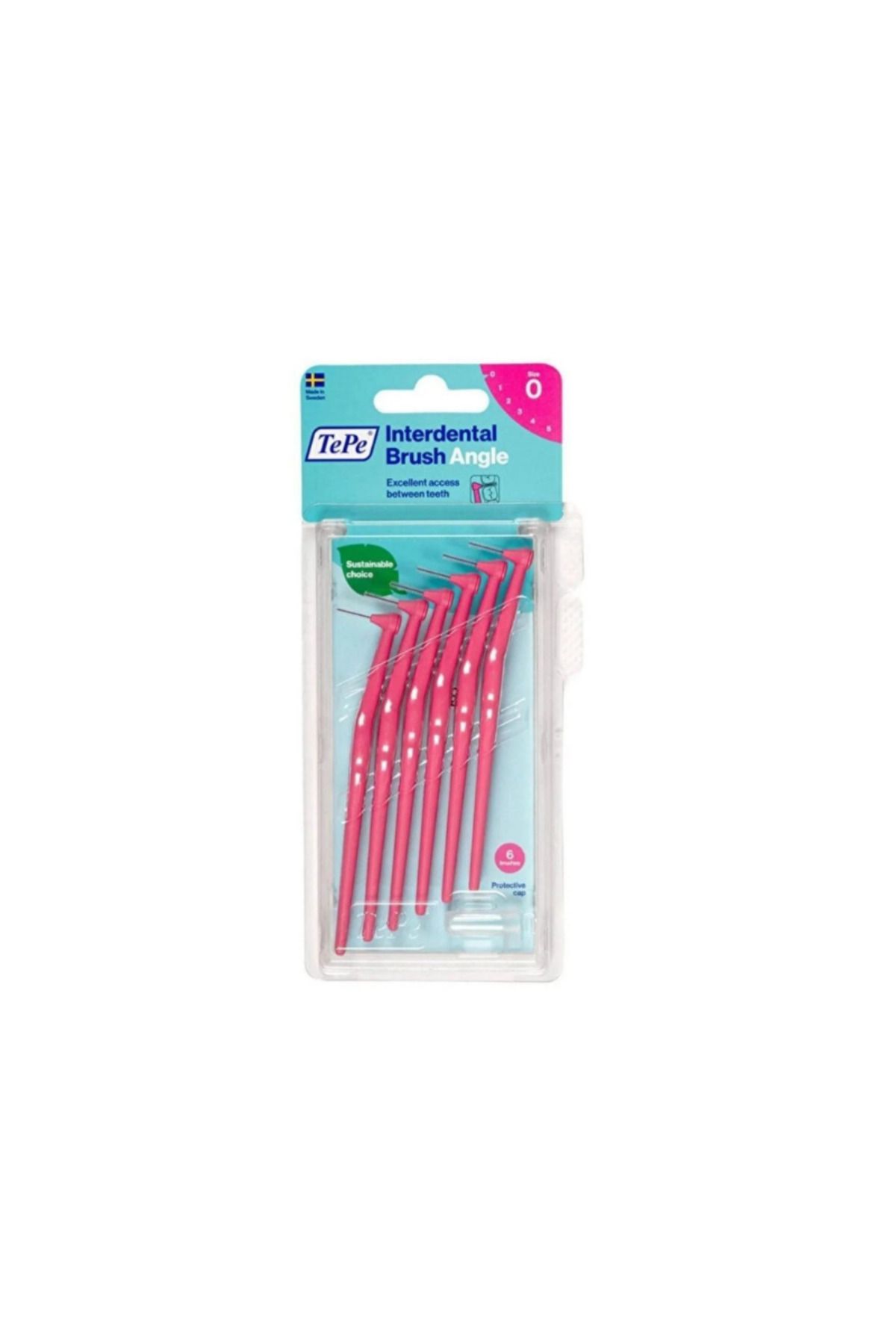 TePe Angle Arayüz Fırçası Pembe 0.4 Mm 6 Lı