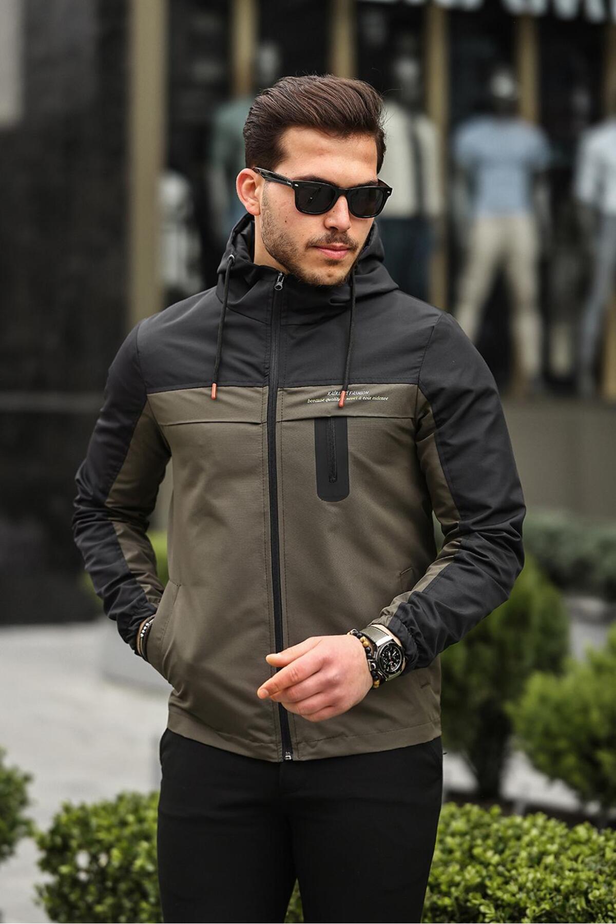 ERKEK MEVSİMLİK CEKET YAĞMURLUK — خاکی 227 — تصویر 2 از 3