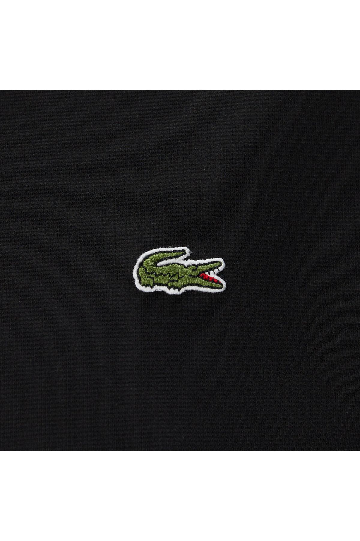 تی شرت یقه پولو مشکی مردانه چوگان مناسب اورجینال Lacoste