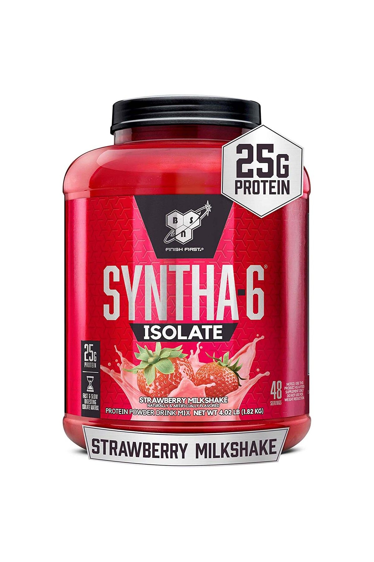 BSN-Syntha 6 Isolate, Strawberry Milkshake, 4 LB 1