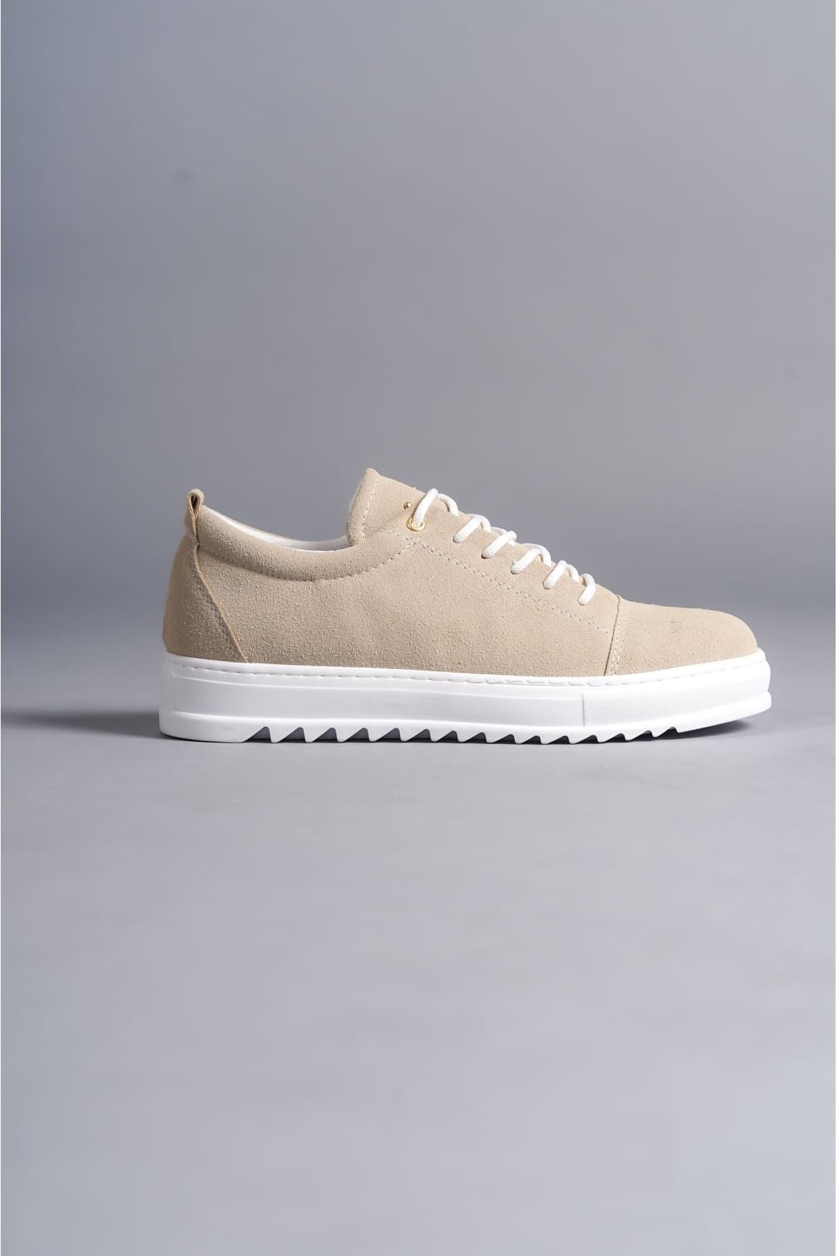 Zerenyus-SLW152 - Cool Suede Men's Sneakers, Lace-up - BT Cream 4