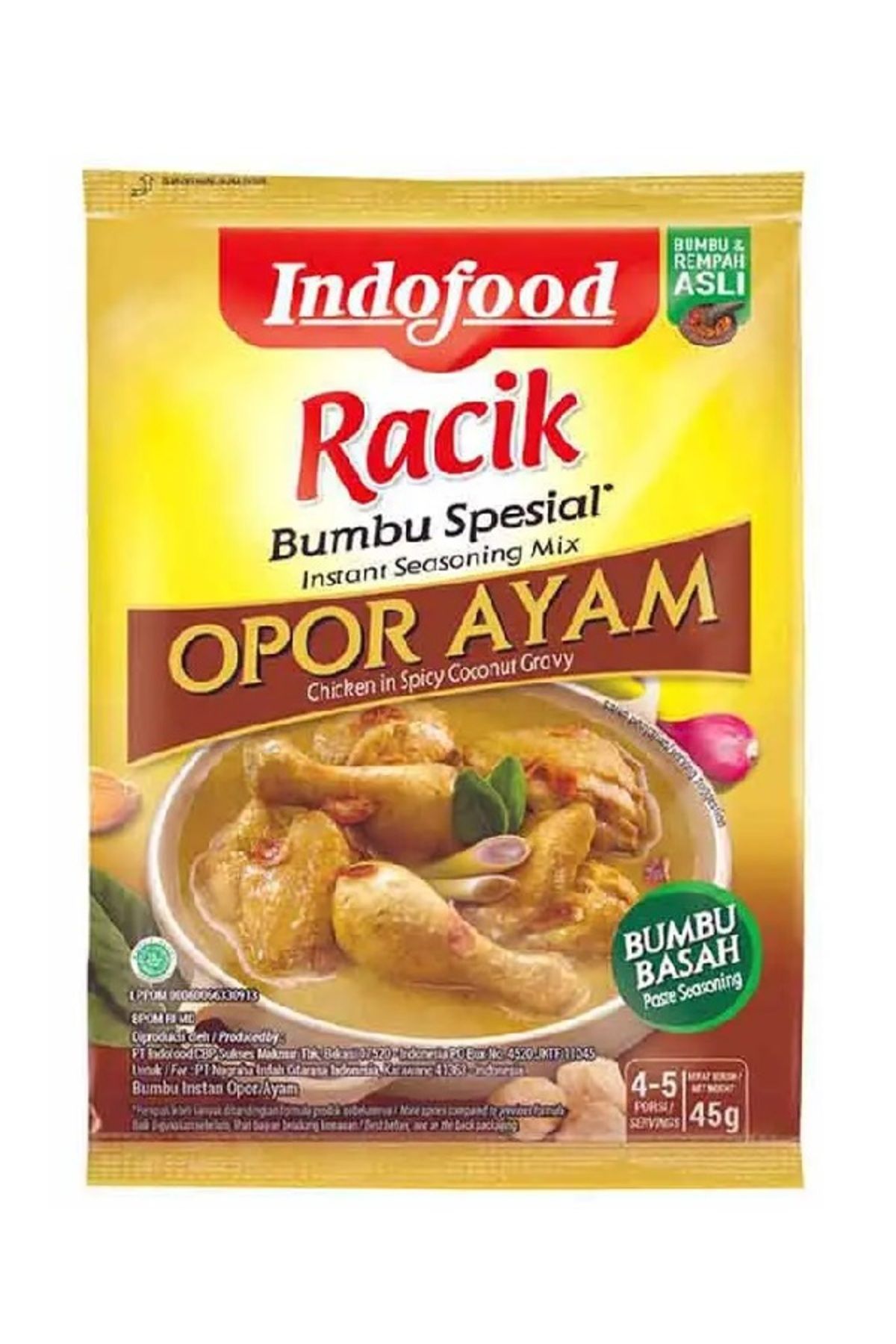 INDOFOOD racik OPOR AYAM bumbu spesial instant seasoning mix 45g 1 paket