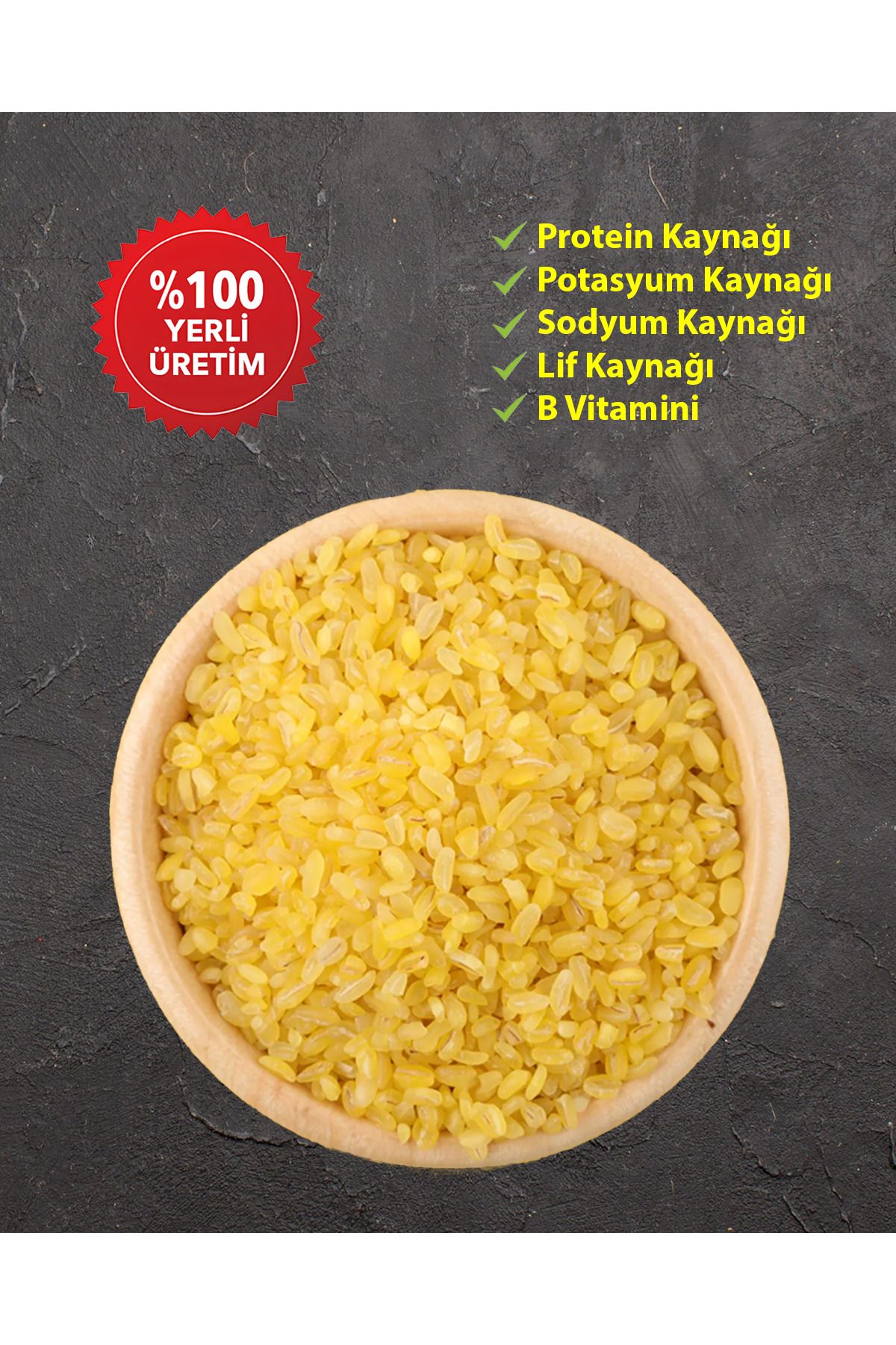 Galip Bakliyat Antep Yeni Mahsul Başbaşı Bulgur 5 Kg