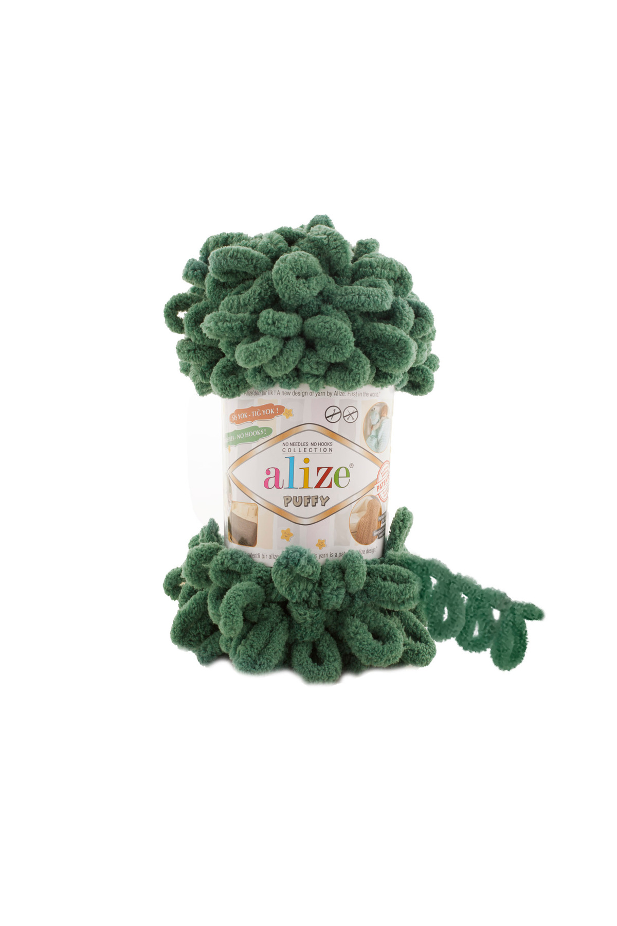 15 Pieces - 3 Packs - 532 Glass Green Puffy Hand Knitting Blanket Snoozies Scarf Cardigan Mop Yarn